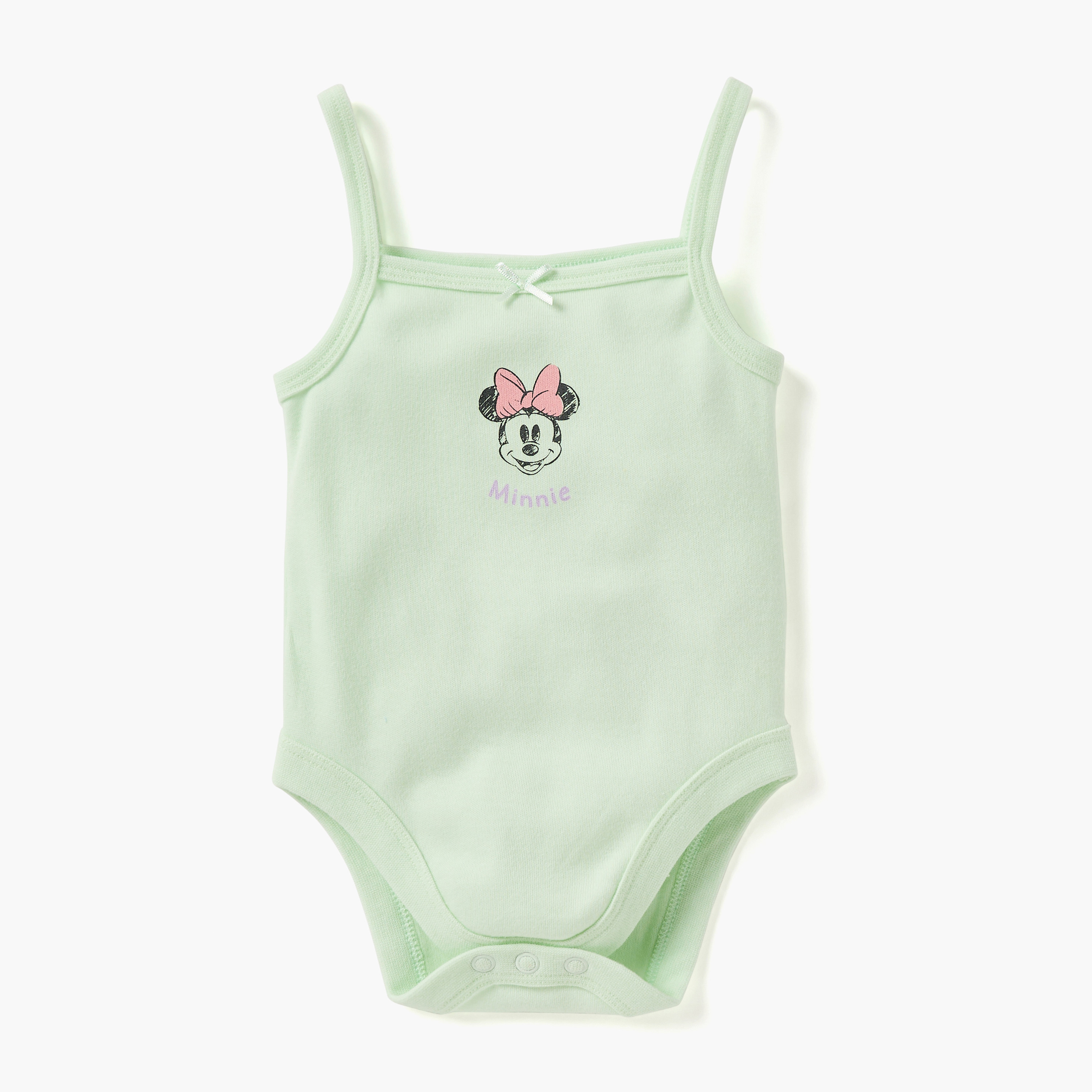 Disney Minnie Mouse and Daisy Duck Print Sleeveless Bodysuit - Set of 4-baby-girls-clothing-bodysuits-image-2