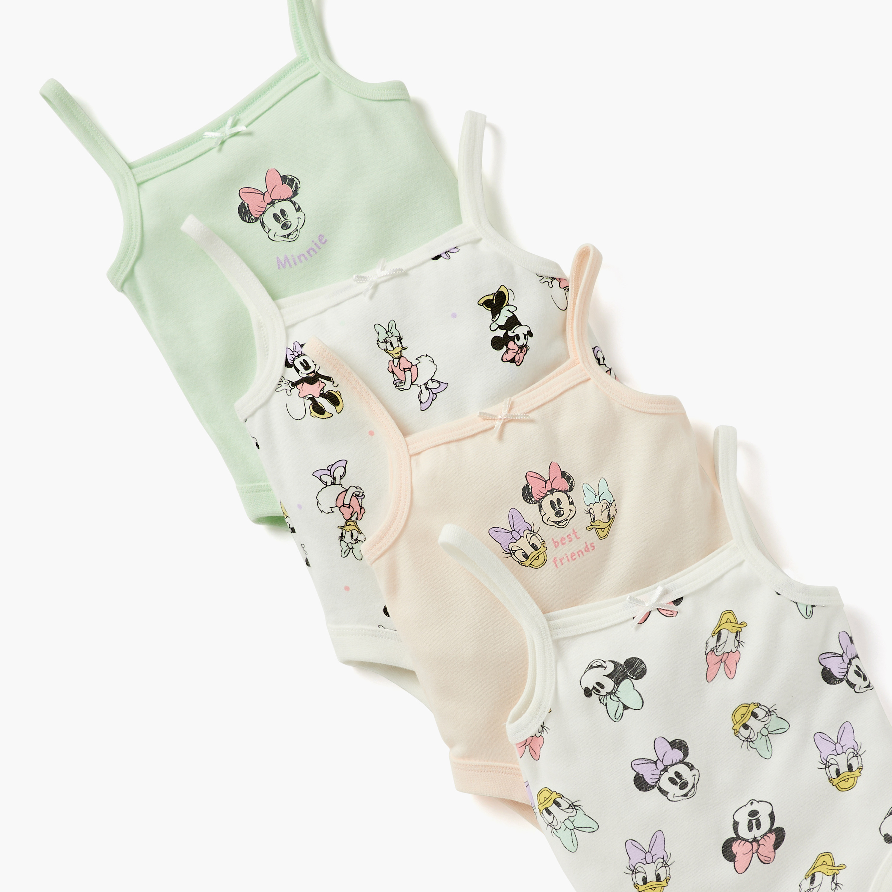 Disney Minnie Mouse and Daisy Duck Print Sleeveless Bodysuit - Set of 4-baby-girls-clothing-bodysuits-image-3