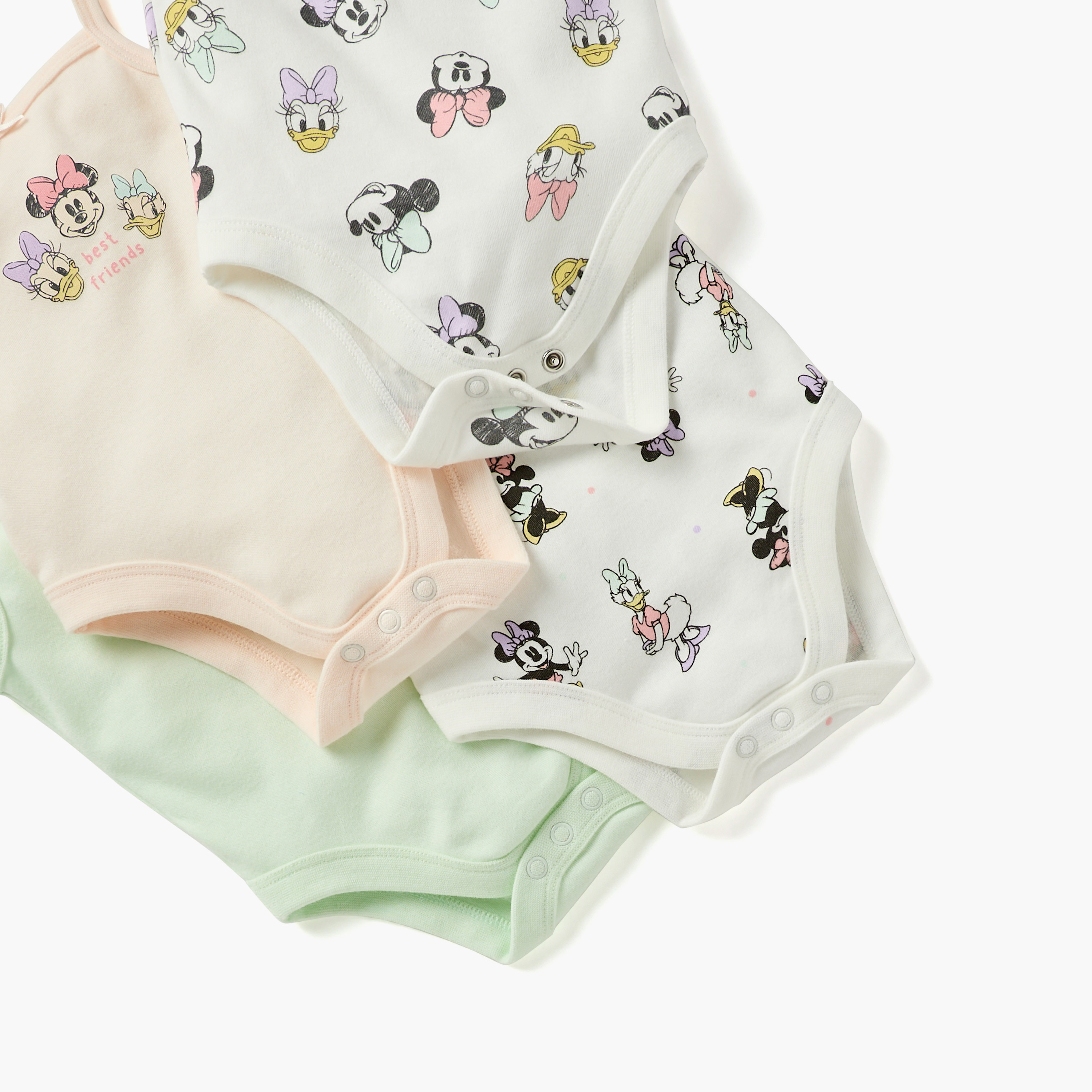 Disney Minnie Mouse and Daisy Duck Print Sleeveless Bodysuit - Set of 4-baby-girls-clothing-bodysuits-image-4