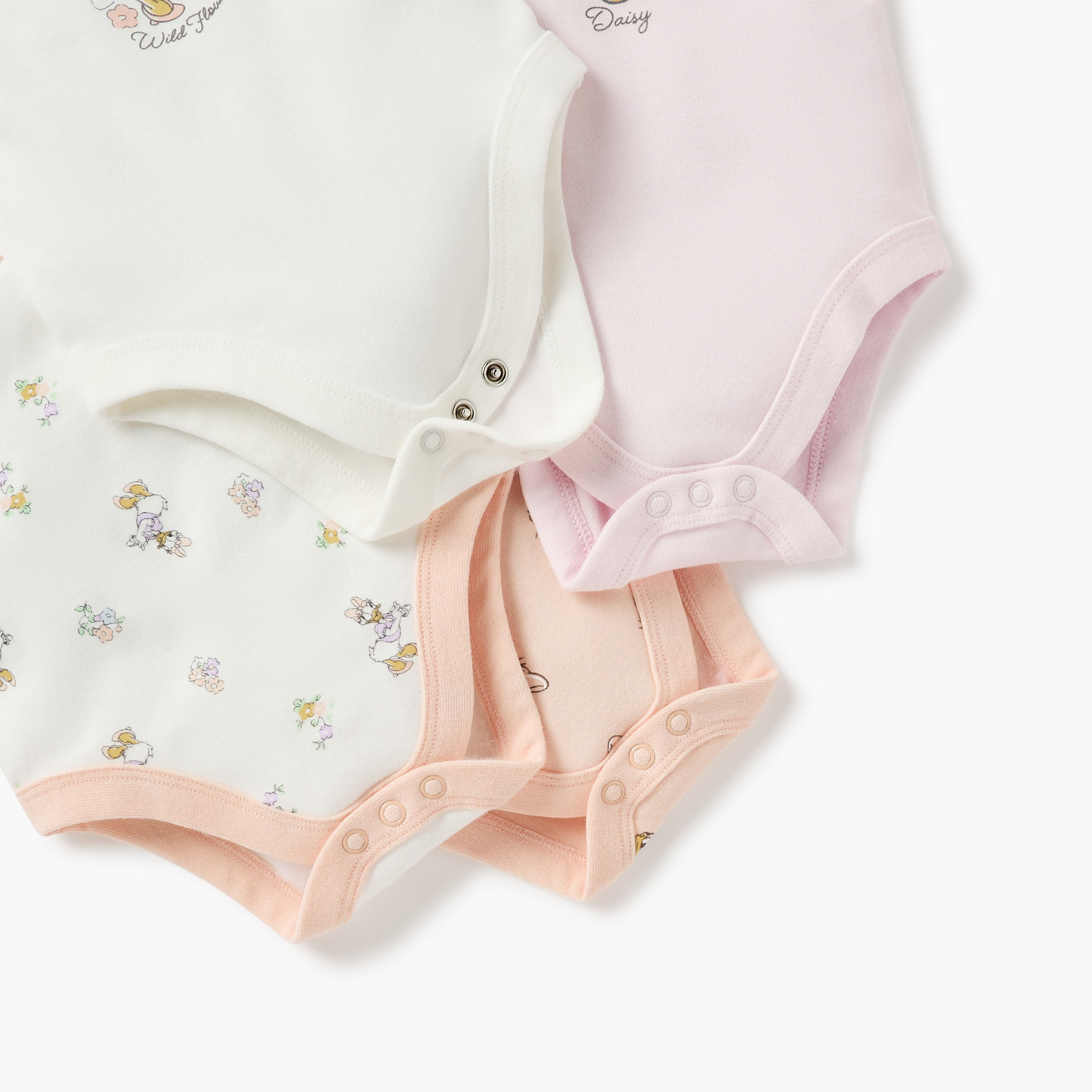 Disney Daisy Duck Strappy Bodysuit with Snap Button Closure - Set of 4-baby-girls-clothing-multipacks-image-4