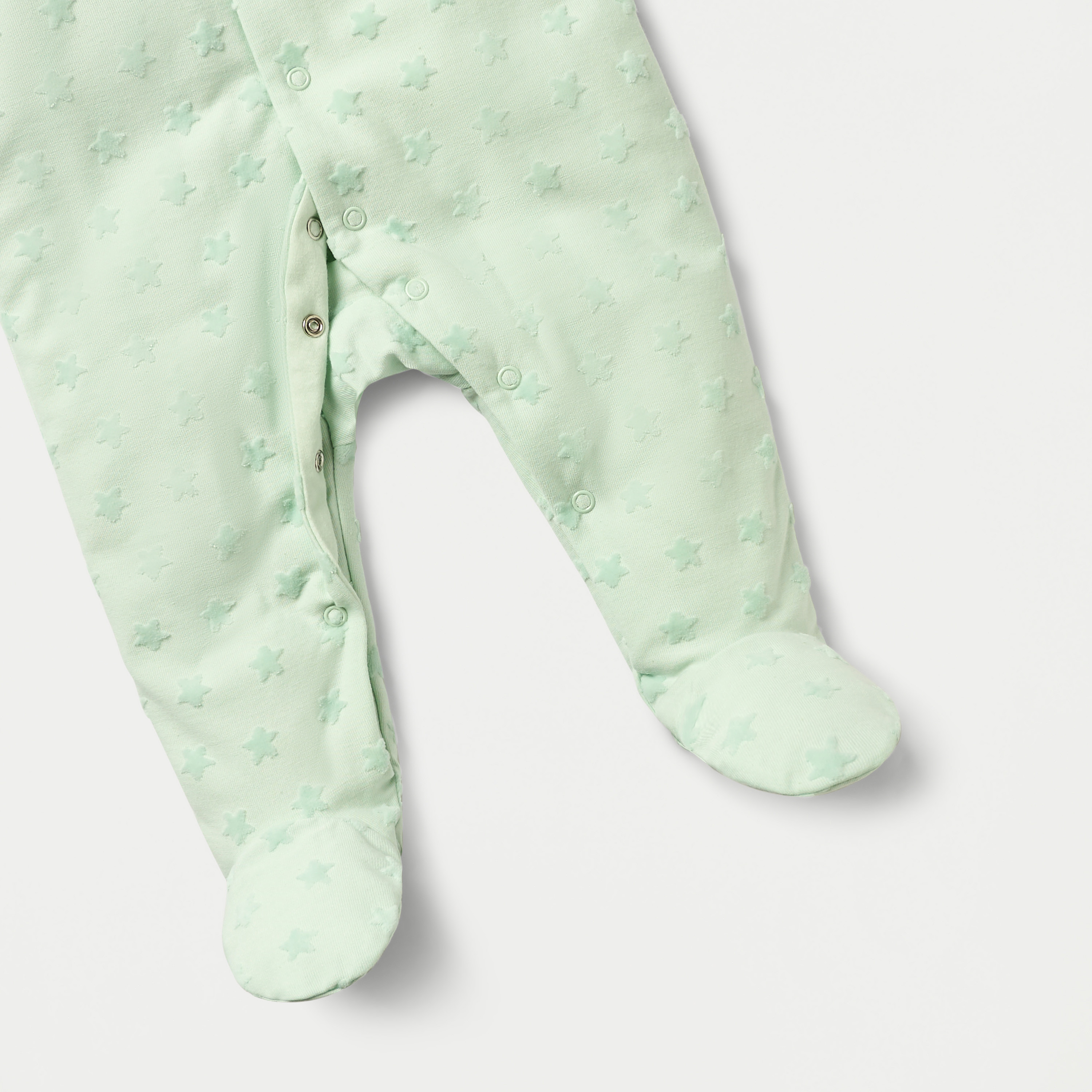 Juniors Star Textured Closed Feet Sleepsuit with Button Closure-baby-boys-clothing-winterwear-sleepsuits-image-4