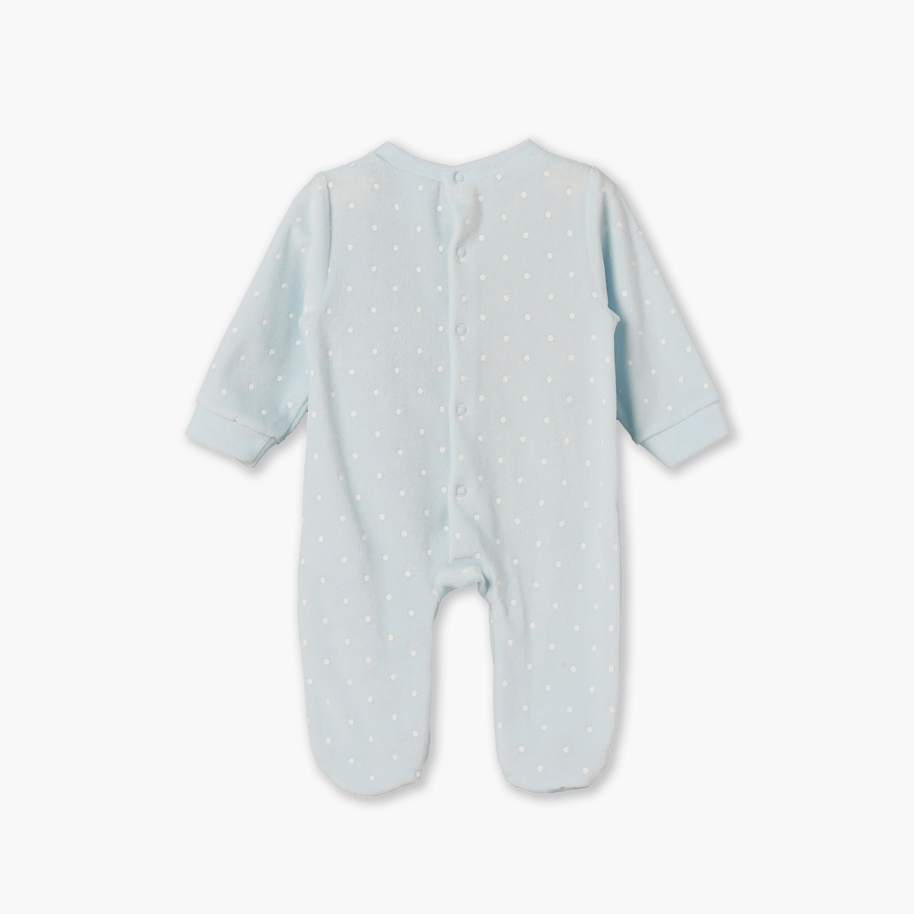 Set of 2 Disney Cotton Round Neck Long Sleeves Sleepsuit and Cap with Stitch Print-baby-girls-clothing-nightwear-sleepsuits-image-4