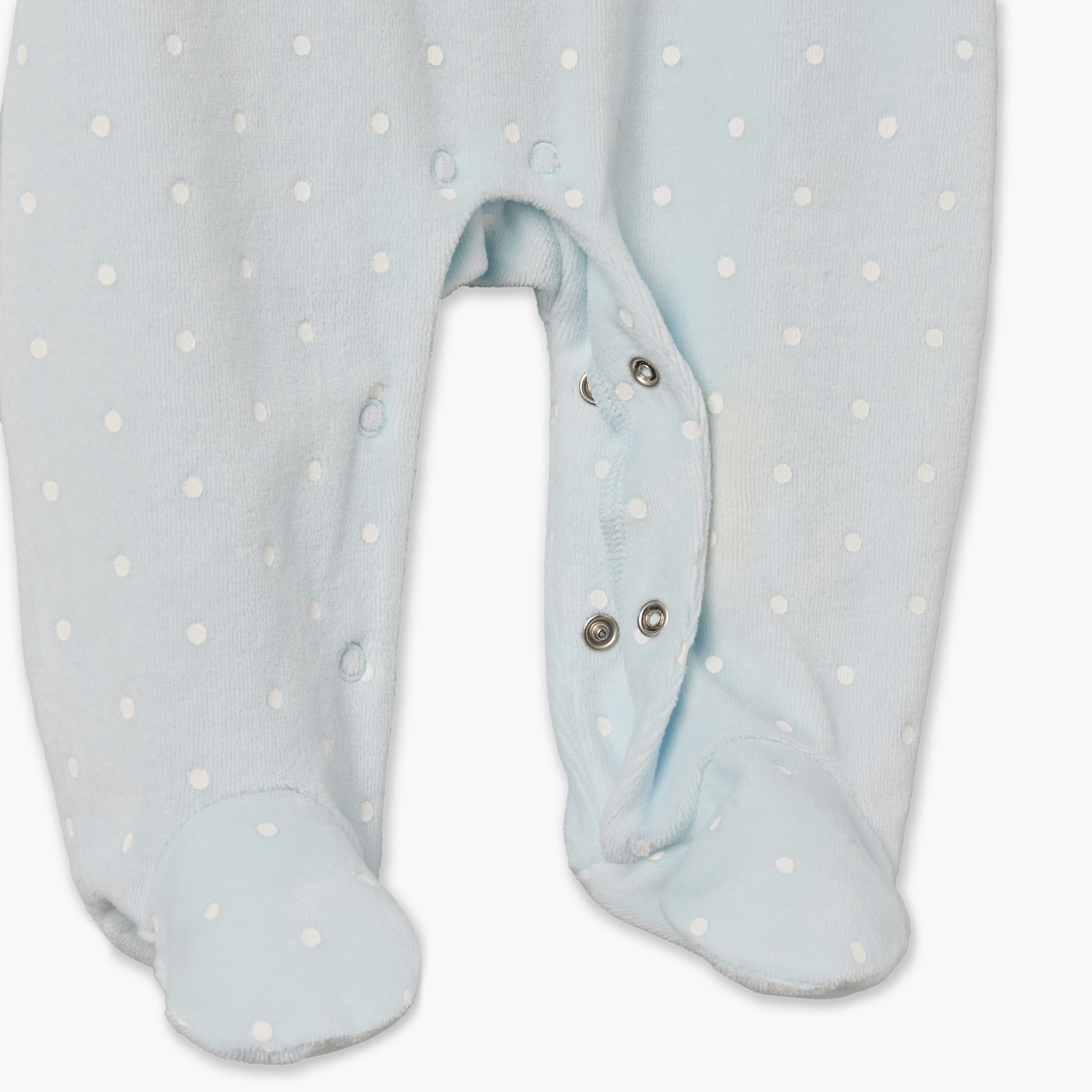 Set of 2 Disney Cotton Round Neck Long Sleeves Sleepsuit and Cap with Stitch Print-baby-girls-clothing-nightwear-sleepsuits-image-7