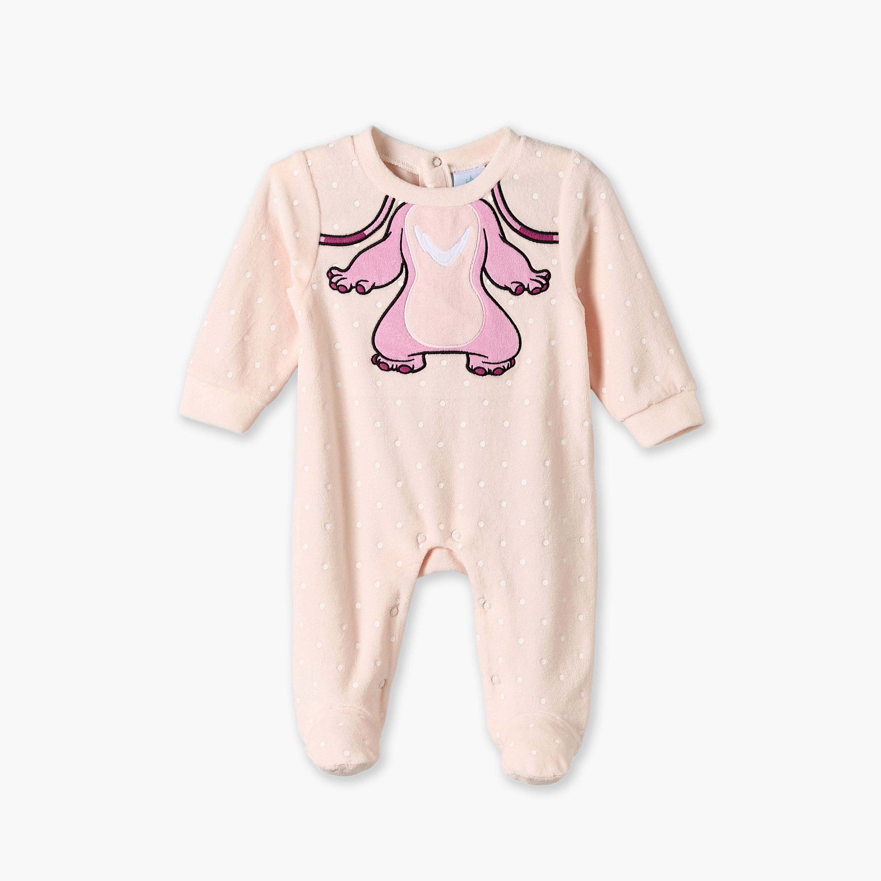 Set of 2 Disney Cotton Crew Neck Long Sleeves Sleepsuit and Cap with Angel Print-baby-boys-clothing-nightwear-sleepsuits-image-3