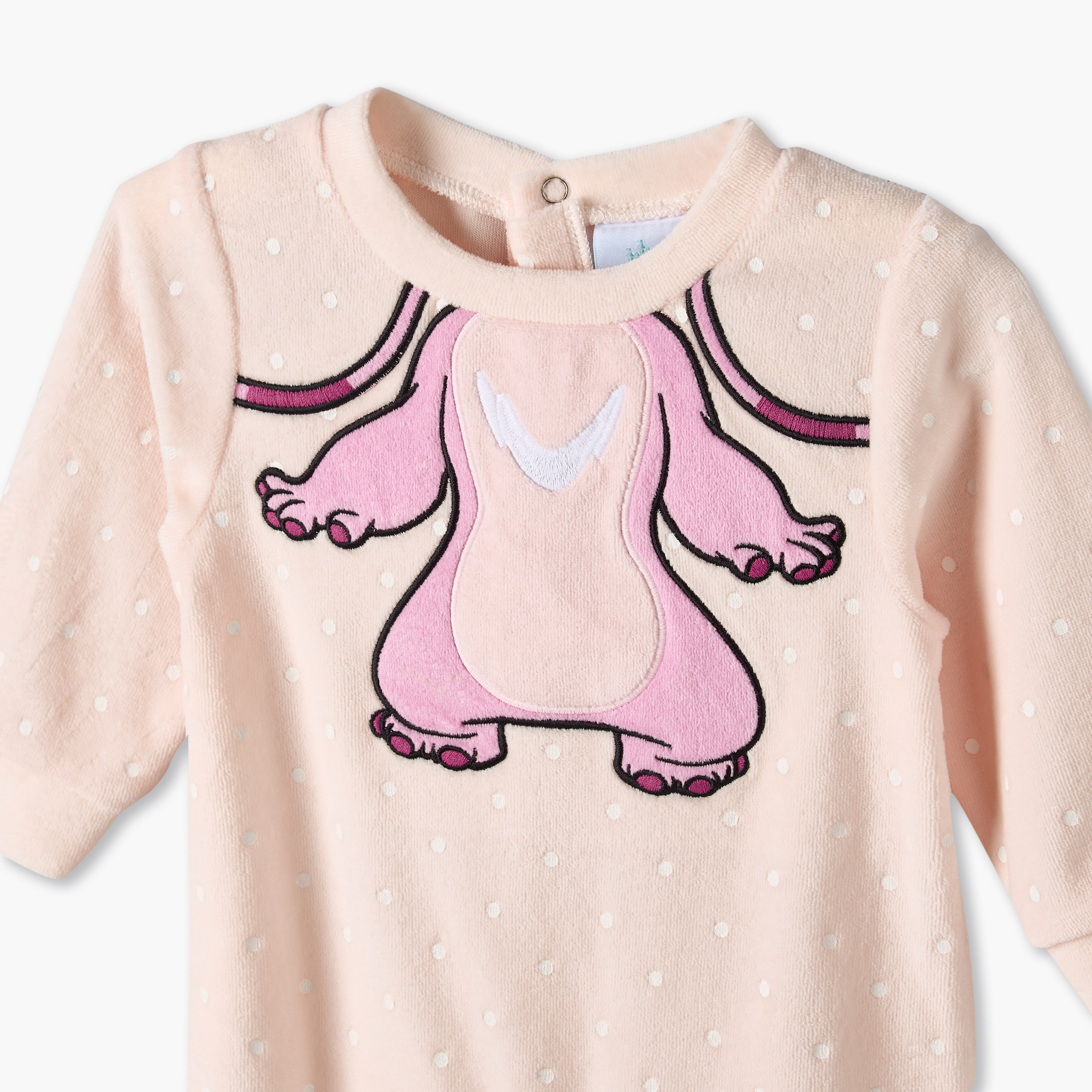Set of 2 Disney Cotton Crew Neck Long Sleeves Sleepsuit and Cap with Angel Print-baby-boys-clothing-nightwear-sleepsuits-image-6