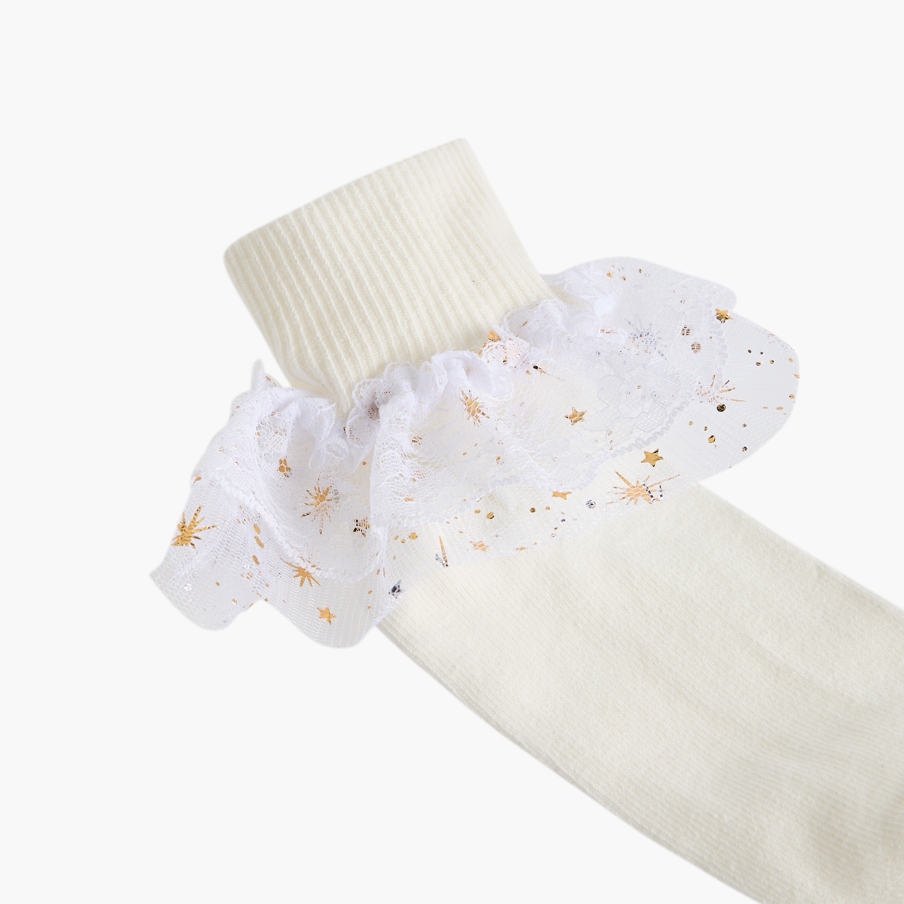 Flora Bella Ribbed Ankle Length Socks with Frill Detail - Set of 3-girls-accessories-socks-image-3