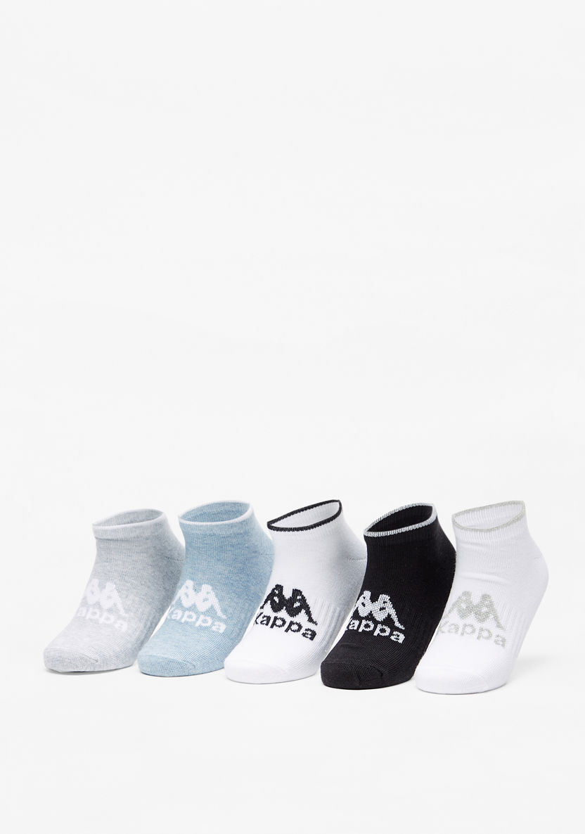 Kappa Logo Detail Ankle Length Sports Socks - Set of 5-Boy%27s Socks-image-0