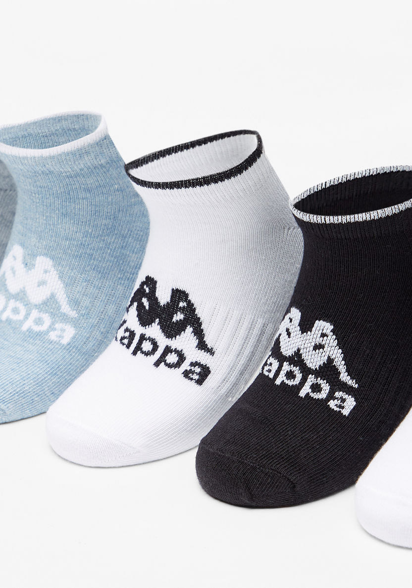 Kappa Logo Detail Ankle Length Sports Socks - Set of 5-Boy%27s Socks-image-1