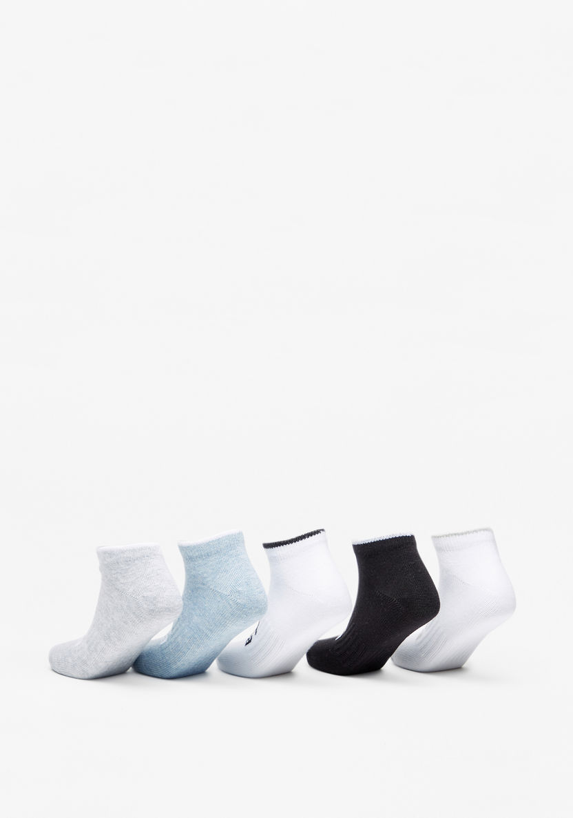 Kappa Logo Detail Ankle Length Sports Socks - Set of 5-Boy%27s Socks-image-2