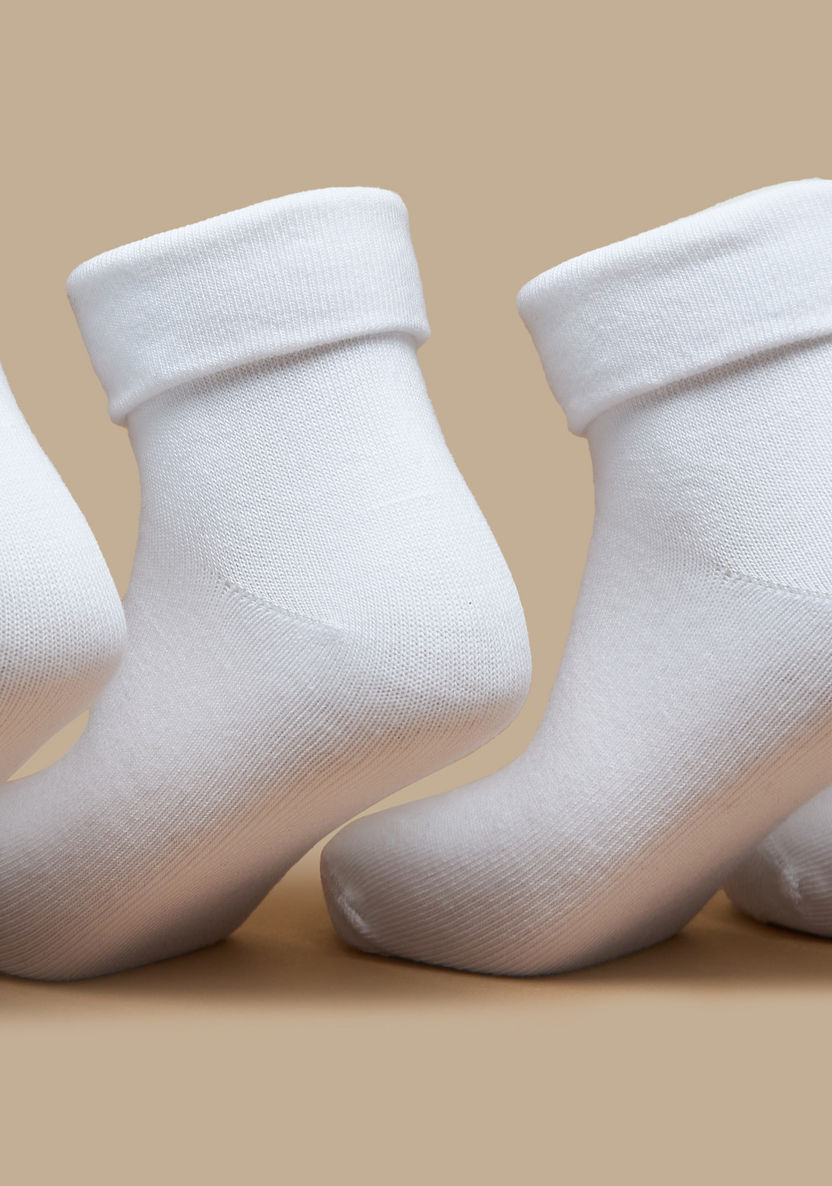 Little Missy Solid Ankle Length Socks - Set of 5-Girl%27s Socks & Tights-image-1