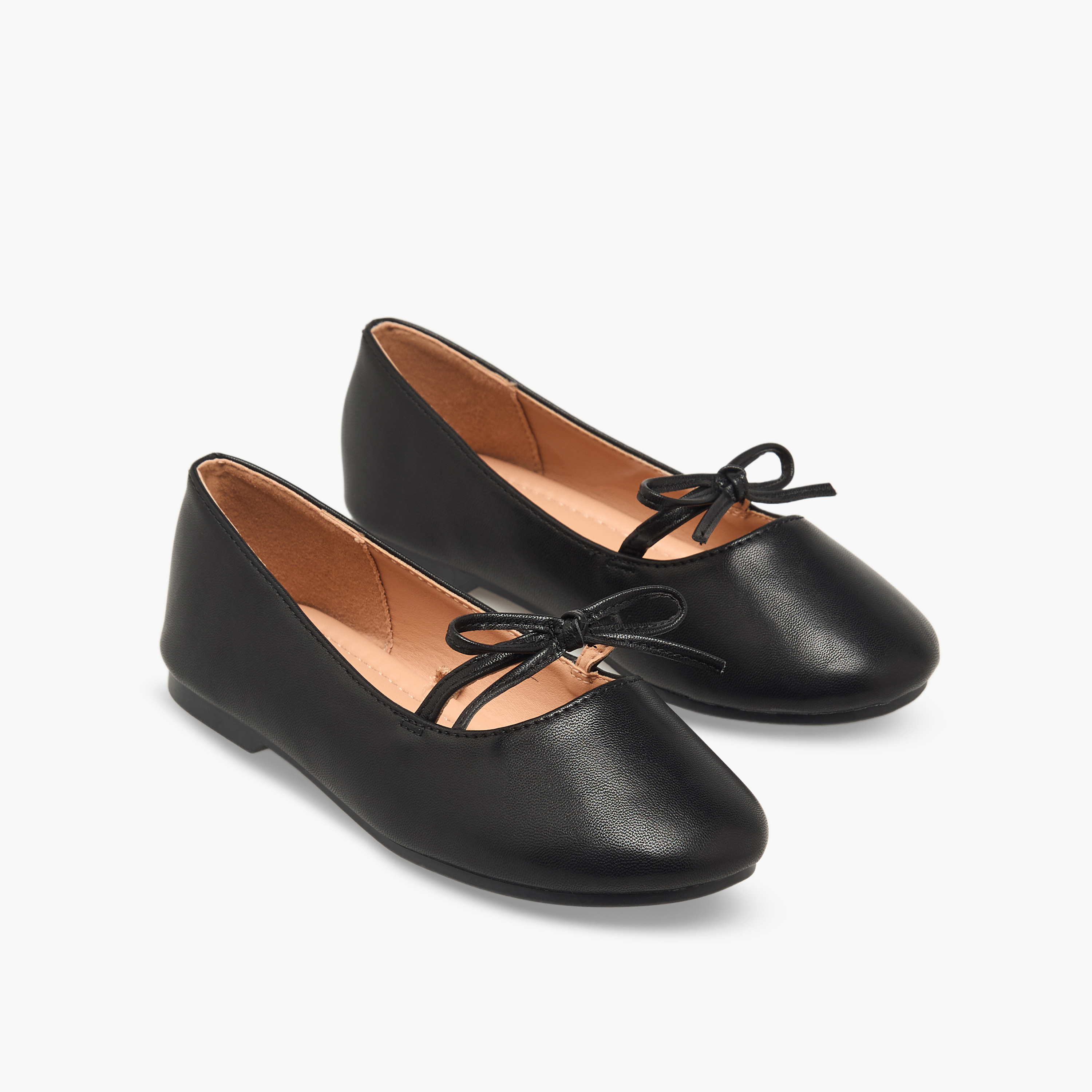 حذاء باليرينا بتفاصيل فيونكة للفتيات من ليتل ميسي-girls-shoes-ballerinas-image-1