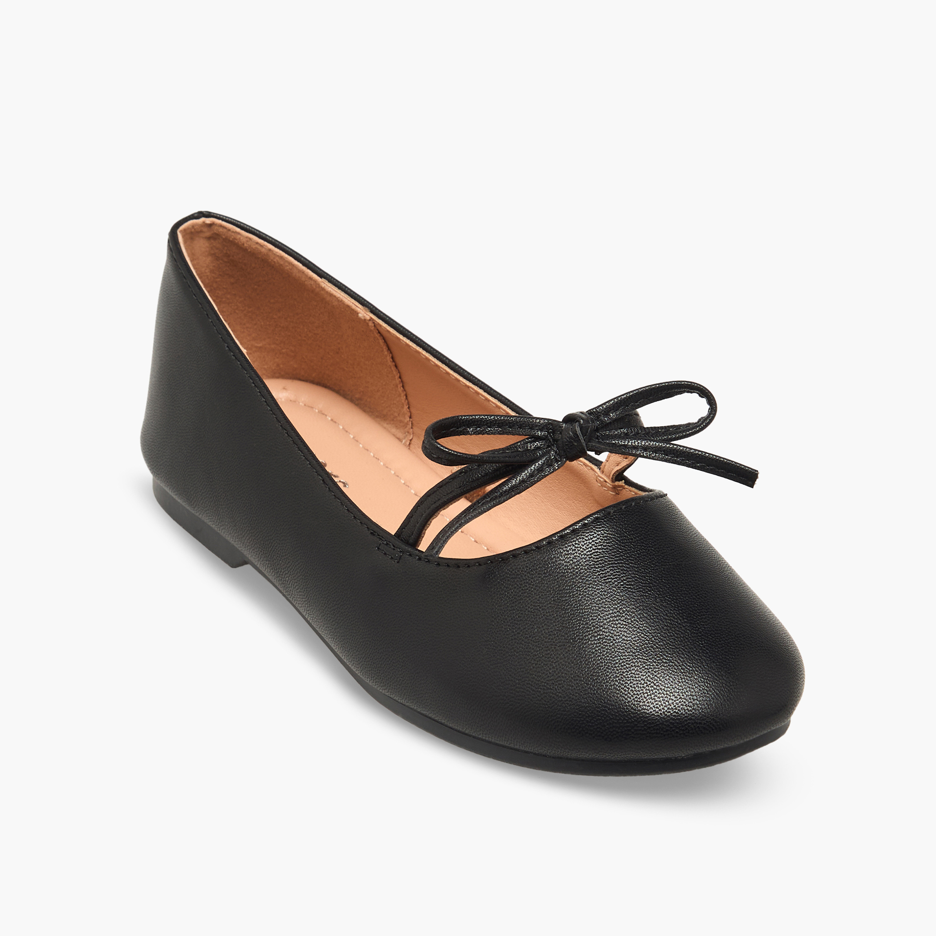 حذاء باليرينا بتفاصيل فيونكة للفتيات من ليتل ميسي-girls-shoes-ballerinas-image-2