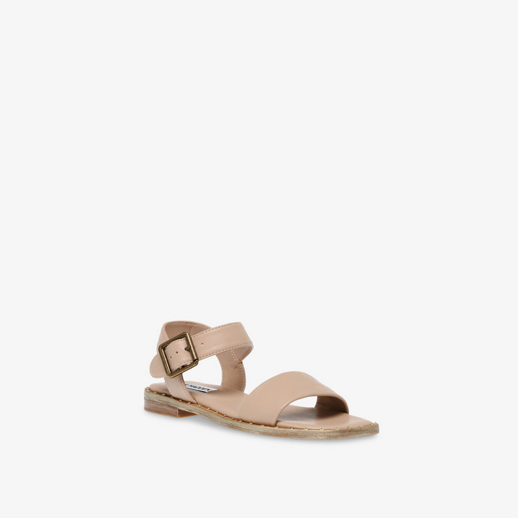 Steve Madden Women's Open Toe Sandals with Buckle Closure
