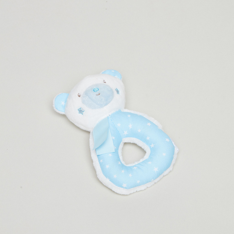 Juniors Baby Bear Rattle with Soft Ring