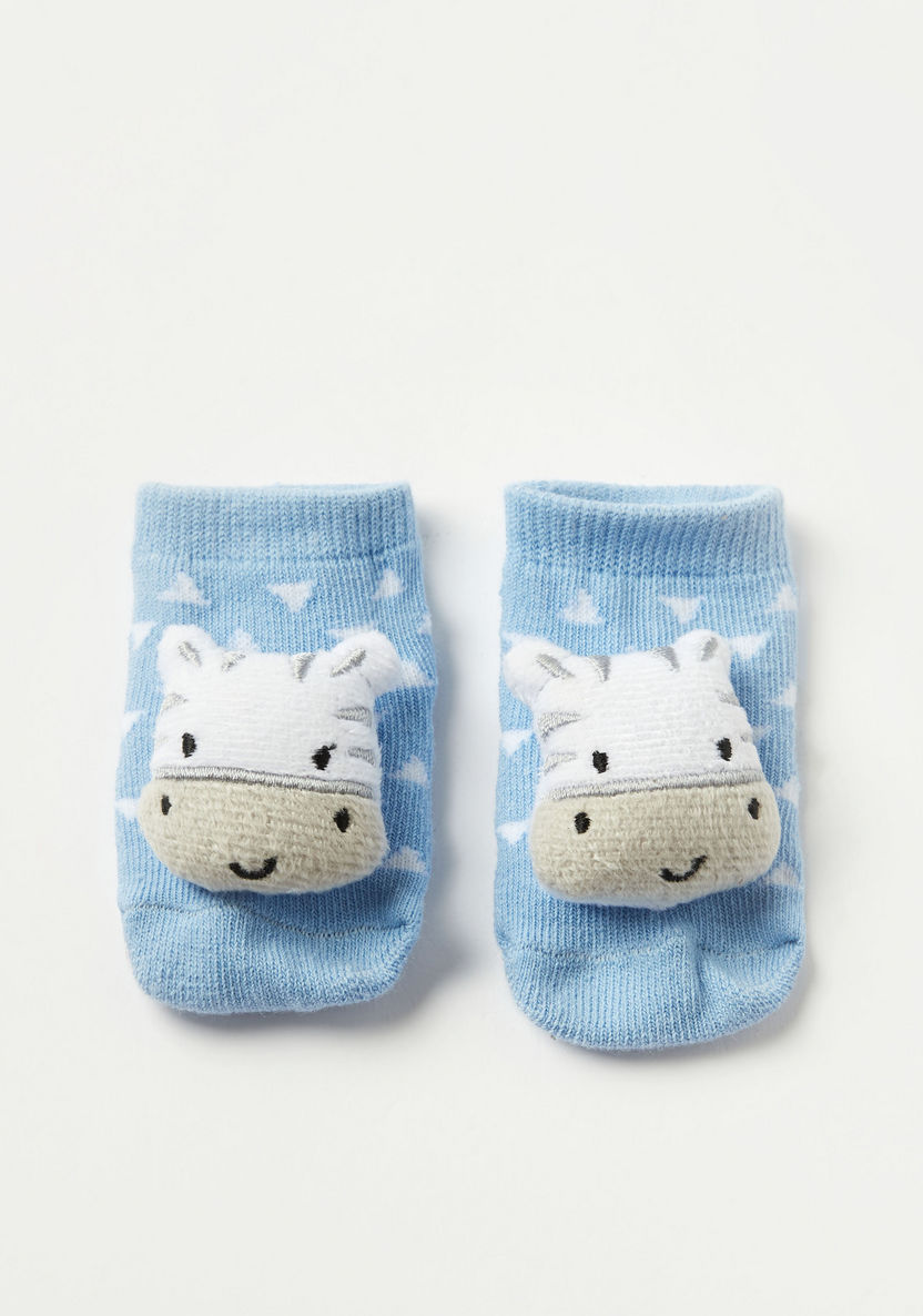Juniors Zebra Accented Socks-Socks-image-1