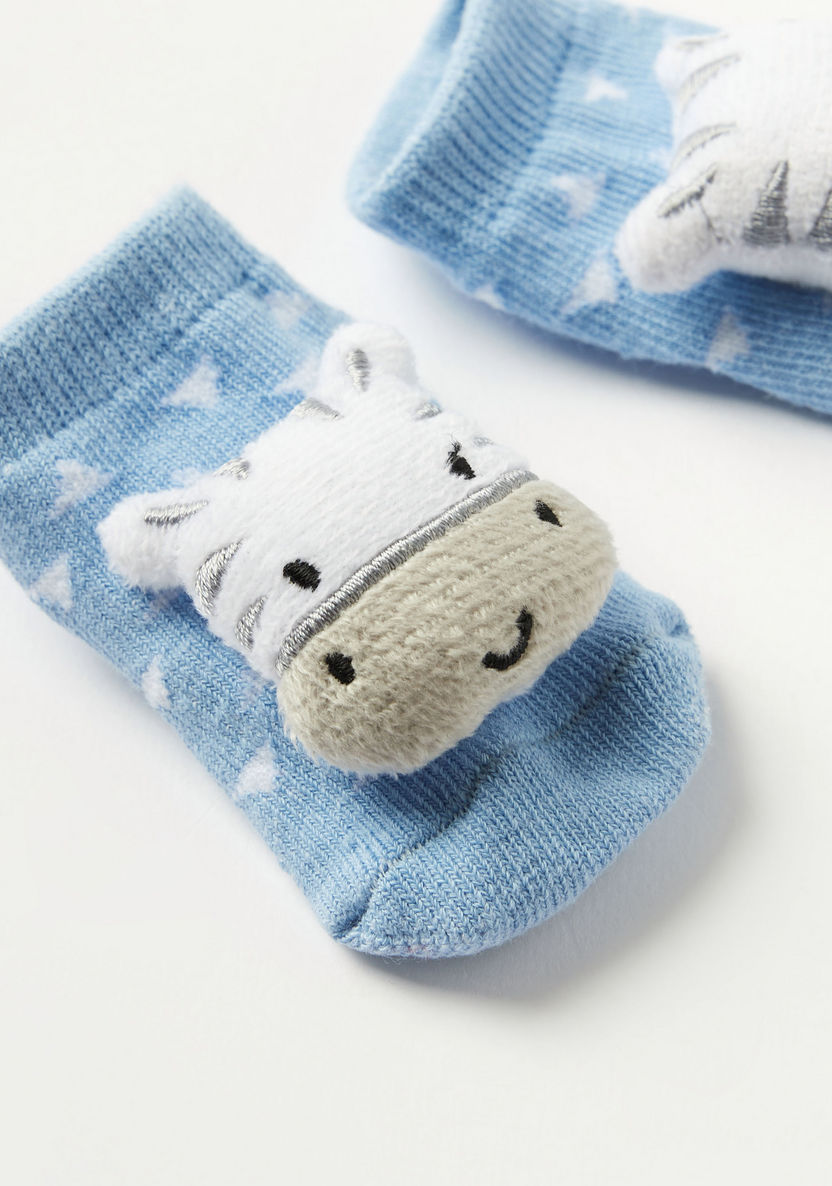 Juniors Zebra Accented Socks-Socks-image-3