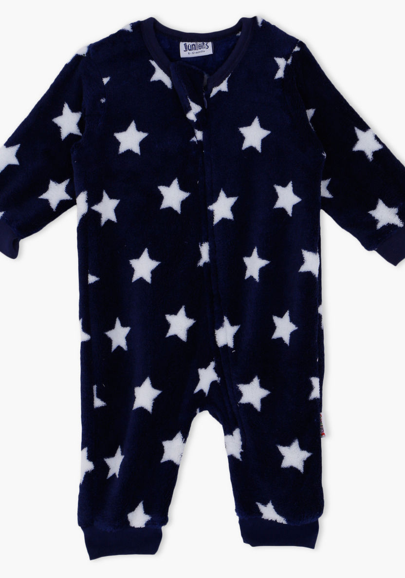 Juniors Printed Long Sleeves Sleepsuit-Sleepsuits-image-0