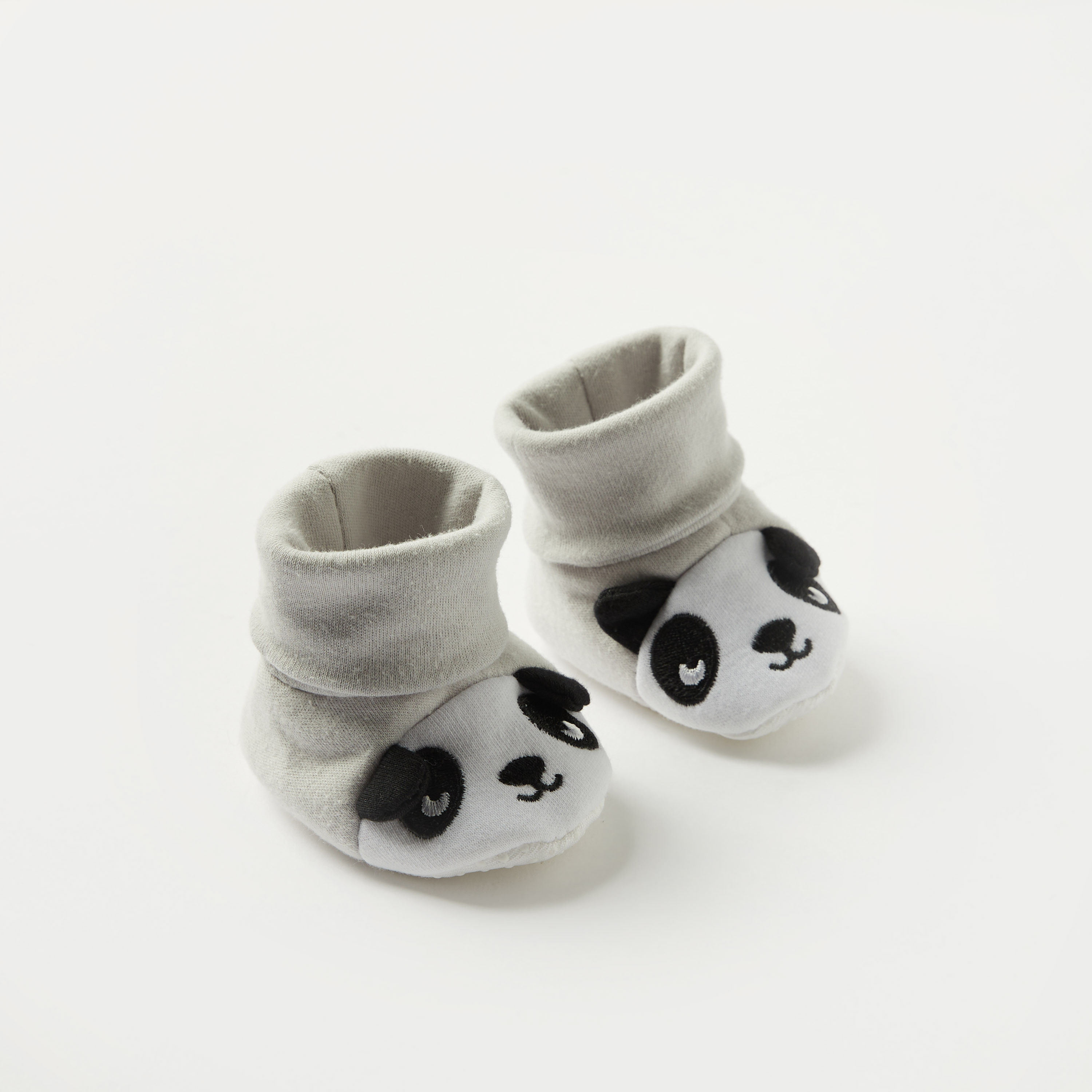 Juniors Panda Detail Booties - Set of 3-baby-boys-shoes-booties-image-3