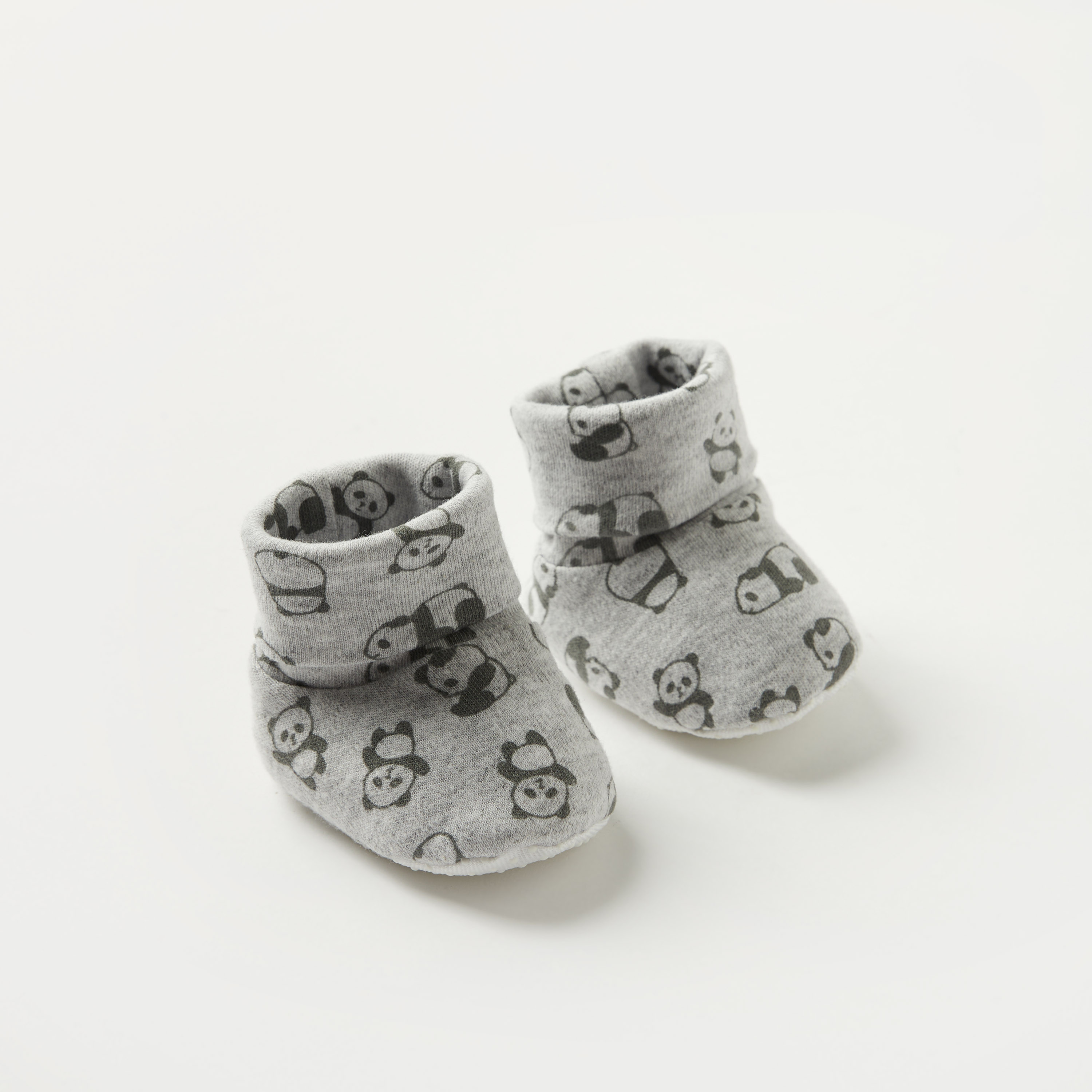 Juniors Panda Detail Booties - Set of 3-baby-boys-shoes-booties-image-4