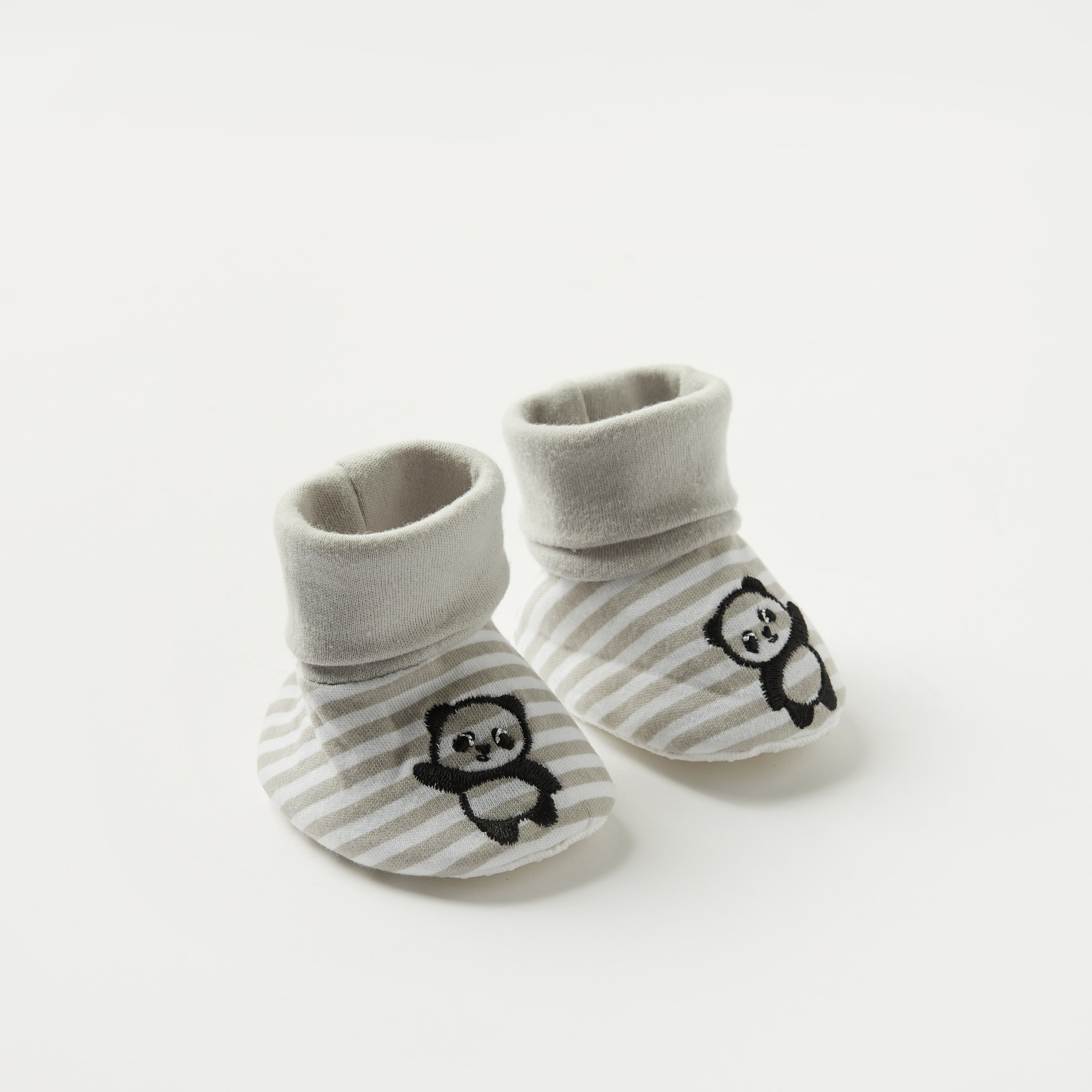 Juniors Panda Detail Booties - Set of 3-baby-boys-shoes-booties-image-5