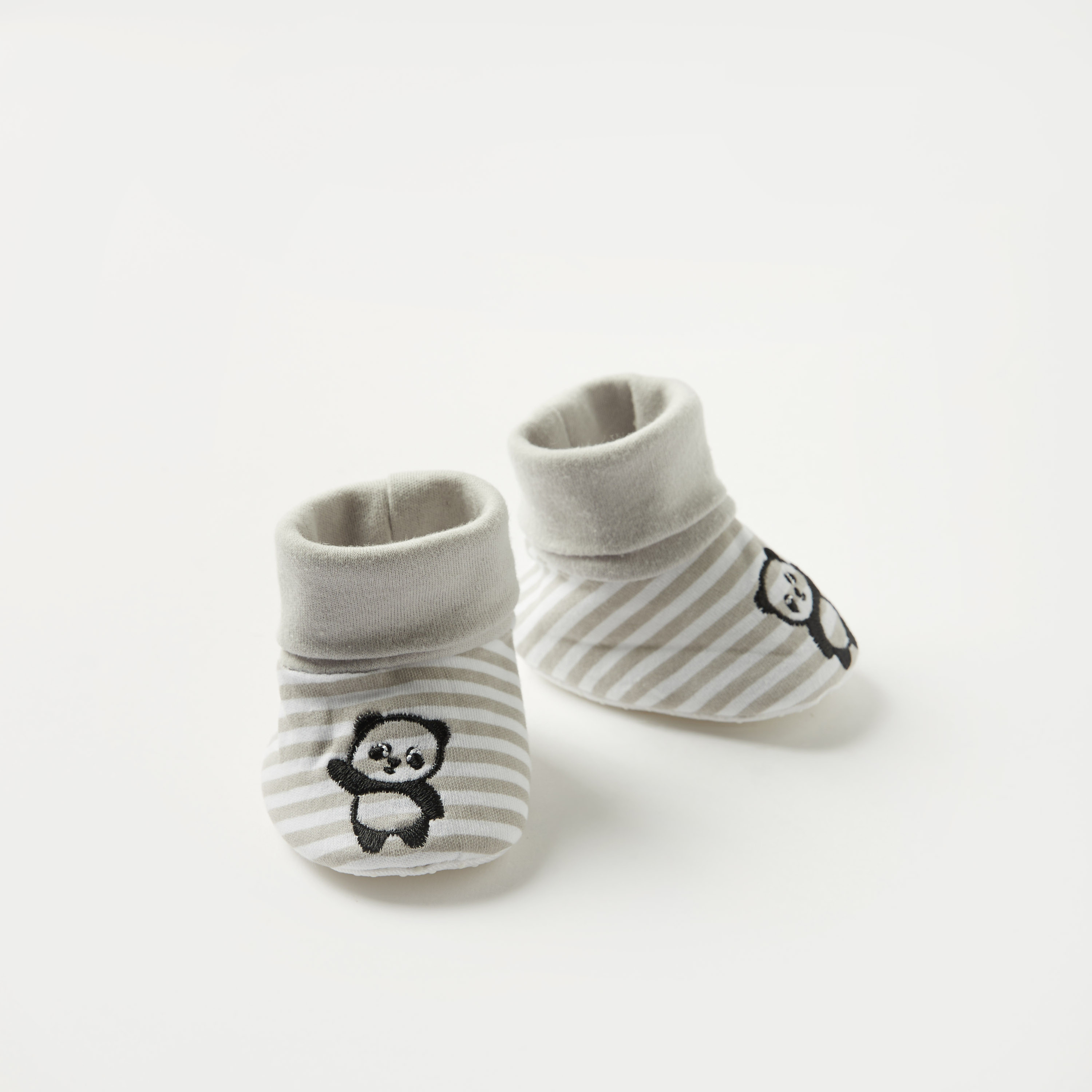 Juniors Panda Detail Booties - Set of 3-baby-boys-shoes-booties-image-6