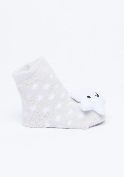Juniors Socks with Plush Applique Detail-Socks-image-1