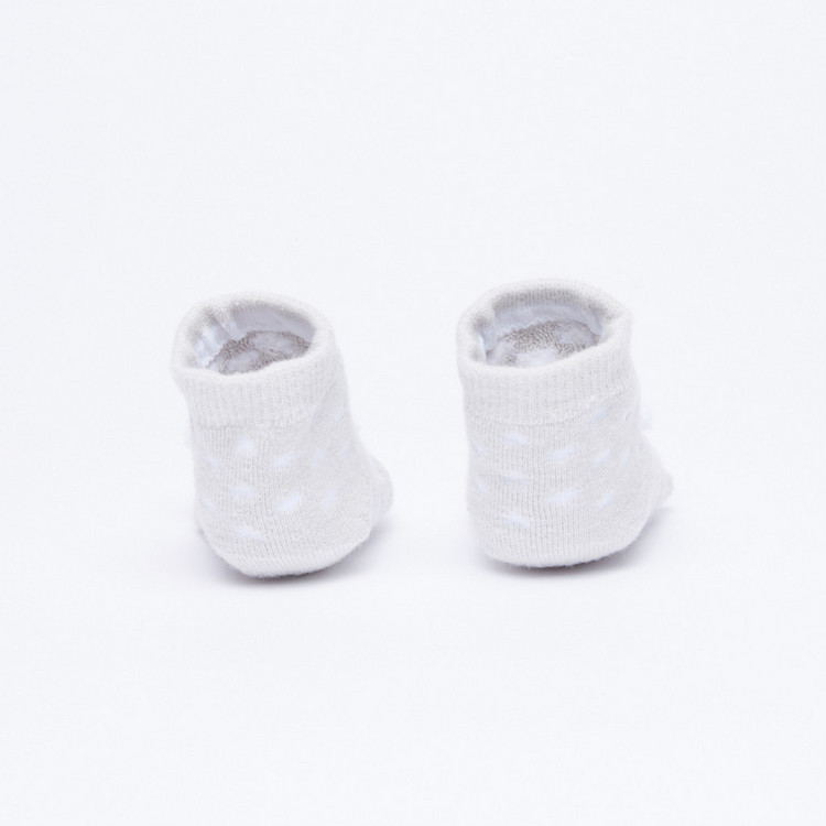 Juniors Socks with Plush Applique Detail