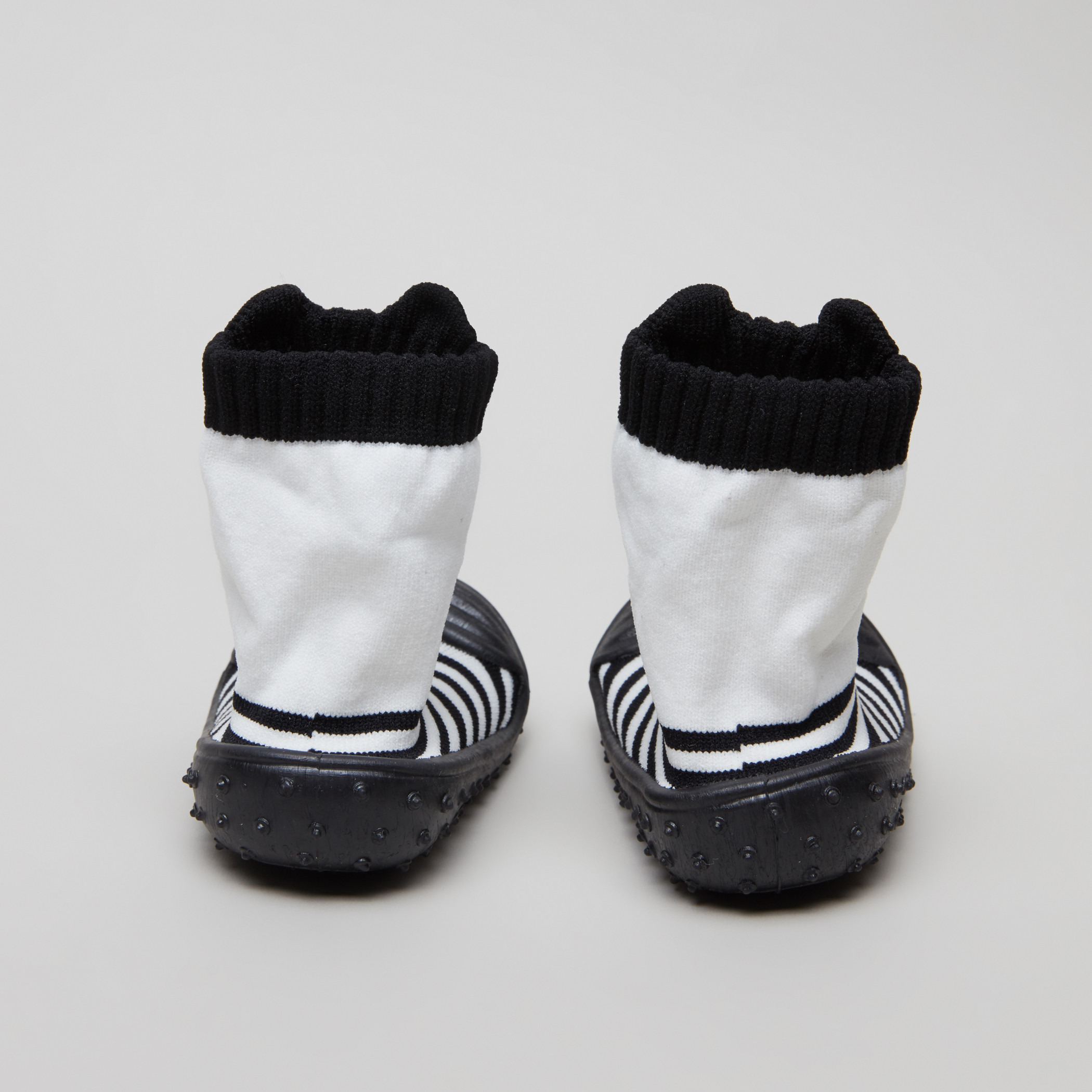 Juniors Striped and Embroidered Baby Shoes-baby-boys-shoes-booties-image-3