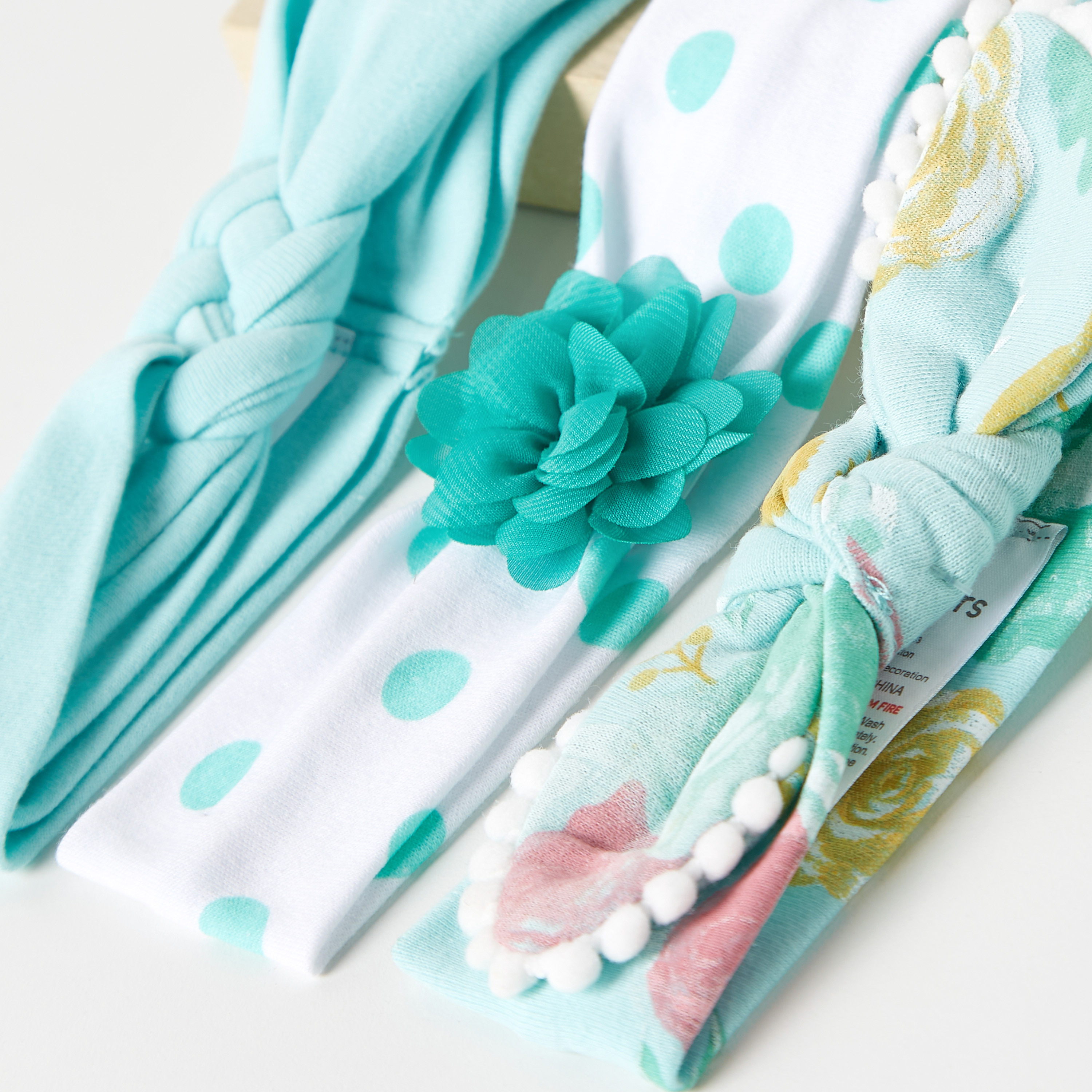 شرائط رأس بزخارف فيونكة وطبعات من جونيورز- طقم من 3 قطع-baby-girls-accessories-hairaccessories-image-3