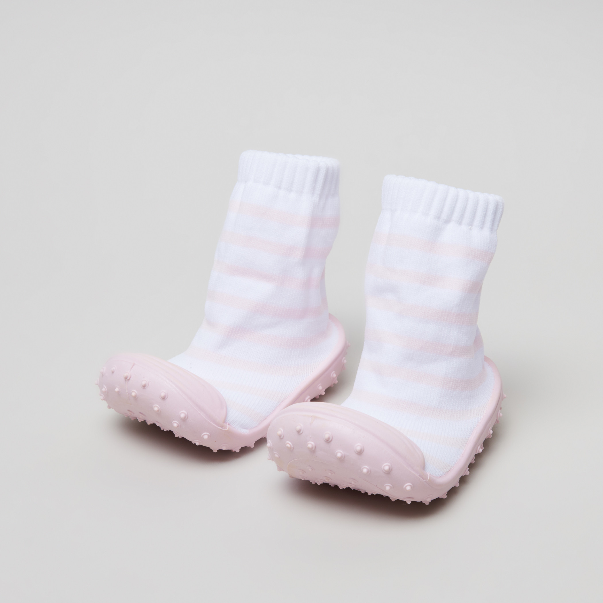 Juniors Striped Baby Shoes-baby-girls-shoes-booties-image-1