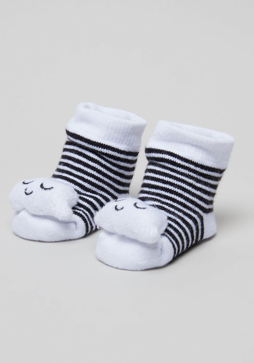 Juniors Striped 3D Ankle Length Socks-Socks-image-0
