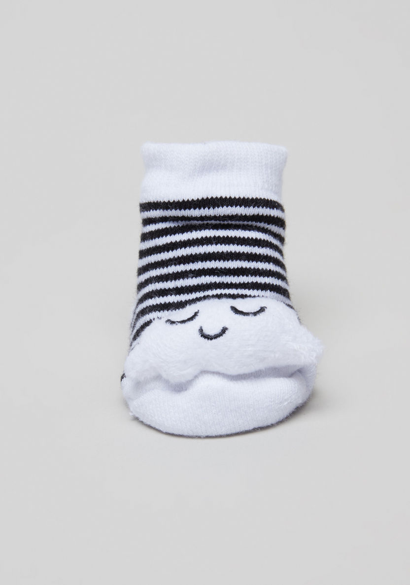 Juniors Striped 3D Ankle Length Socks-Socks-image-1