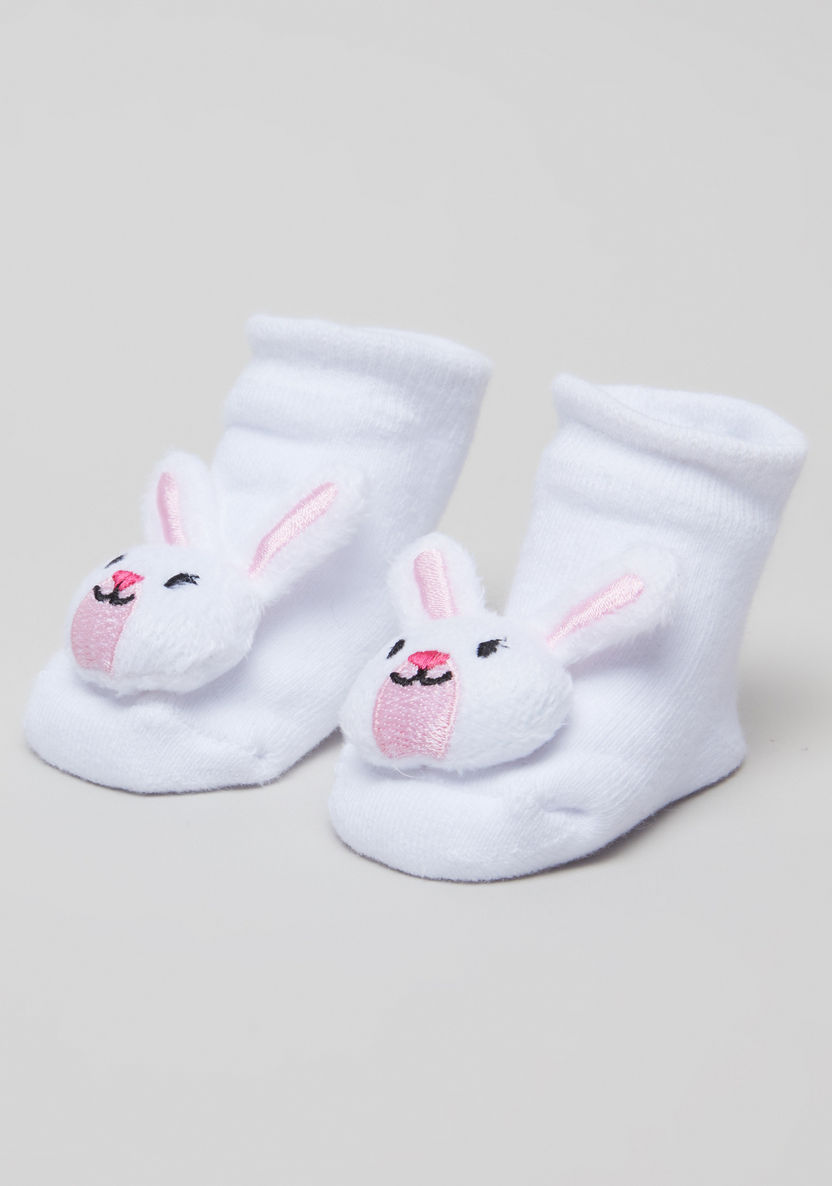 Juniors Bunny Applique Detail Socks-Socks-image-0