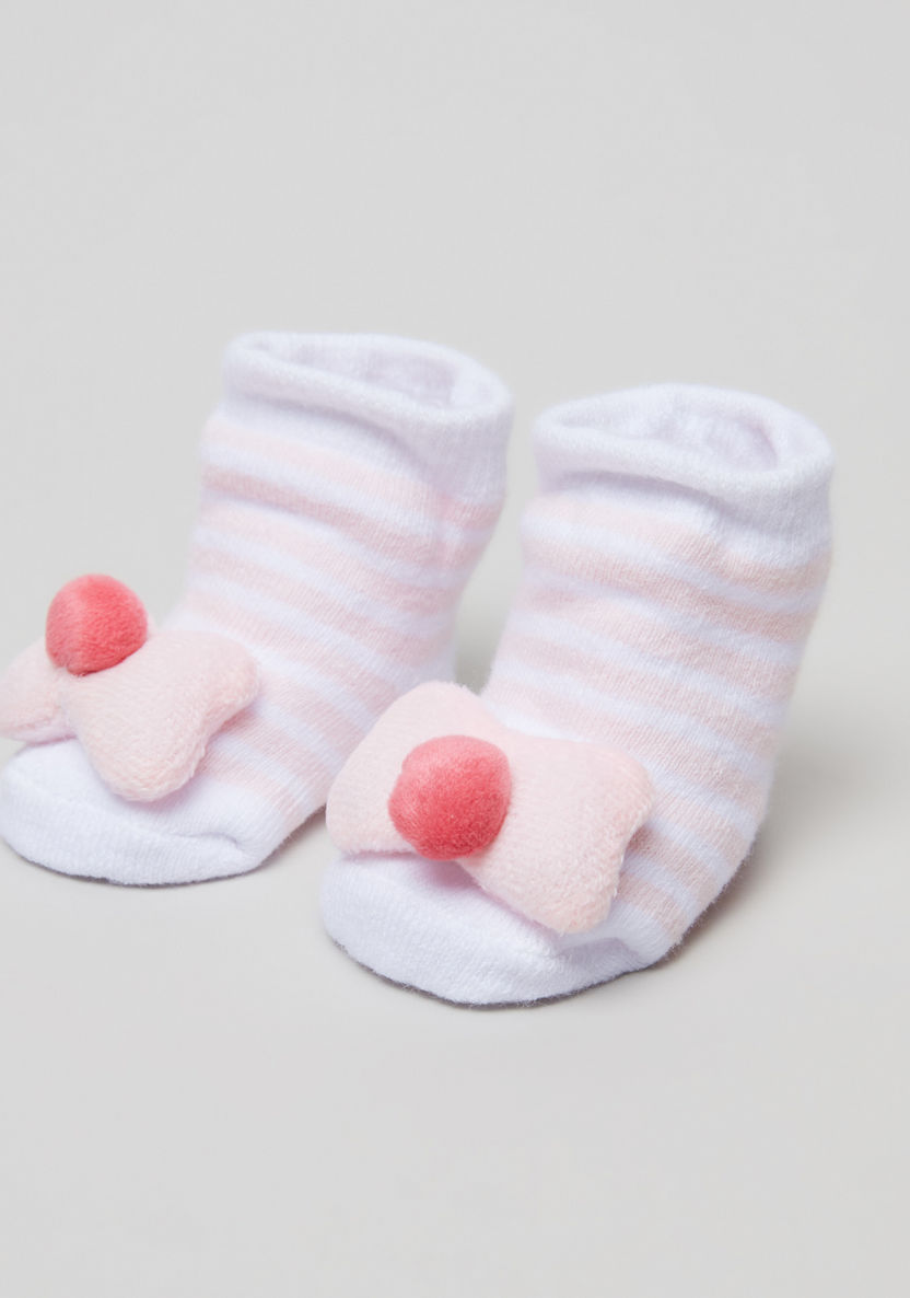 Juniors Bow Applique Detail Socks-Socks-image-0
