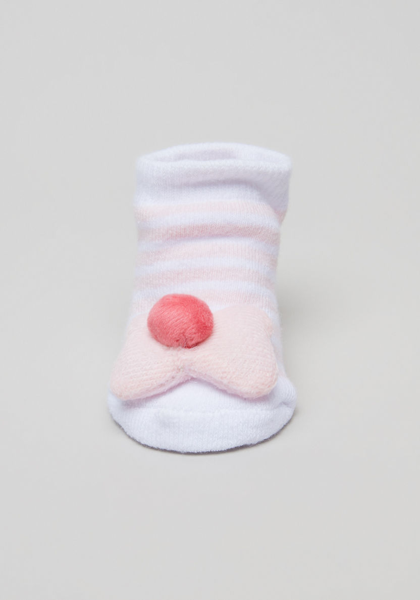Juniors Bow Applique Detail Socks-Socks-image-1