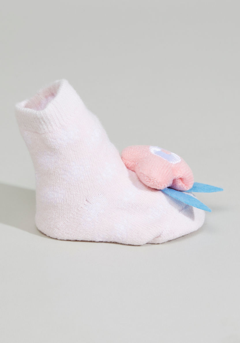 Juniors Socks with Flower Applique Detail-Socks-image-1