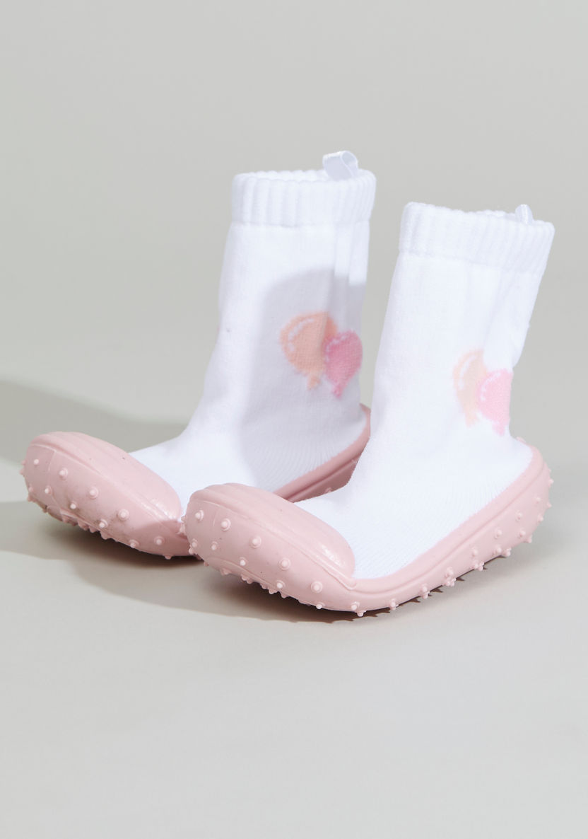 Juniors Printed Booties with Elasticised Cuffs-Booties-image-0