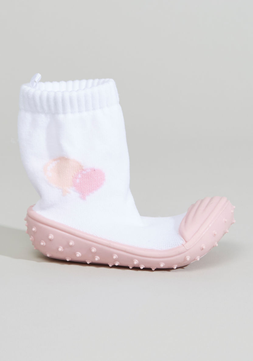 Juniors Printed Booties with Elasticised Cuffs-Booties-image-1