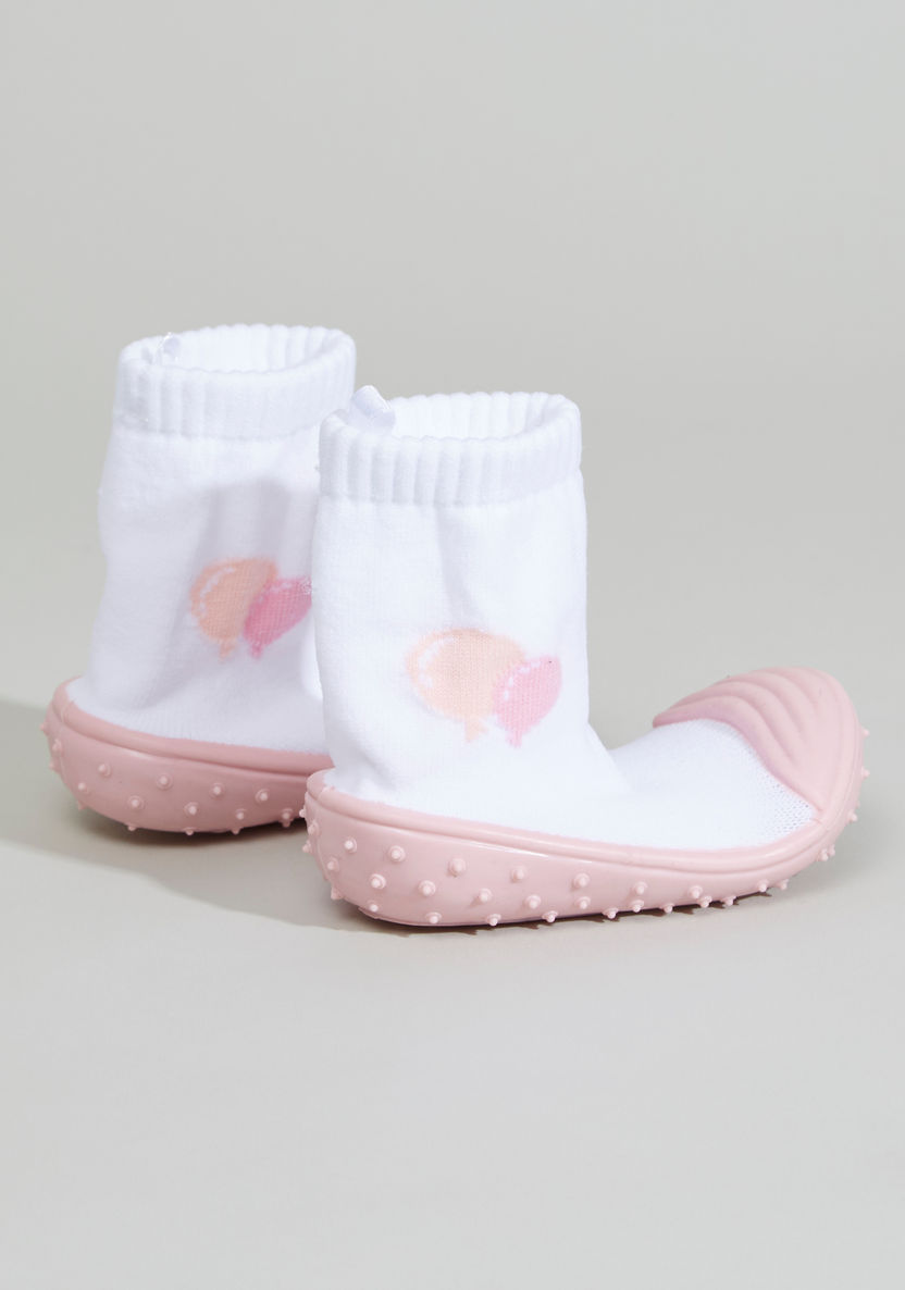 Juniors Printed Booties with Elasticised Cuffs-Booties-image-2