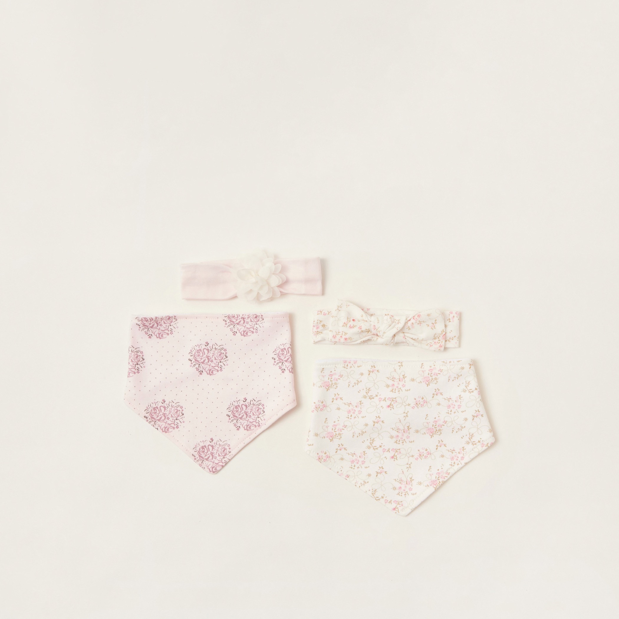 Juniors 4-Piece Printed Bib and Headband Set-baby-girls-accessories-hairaccessories-image-1