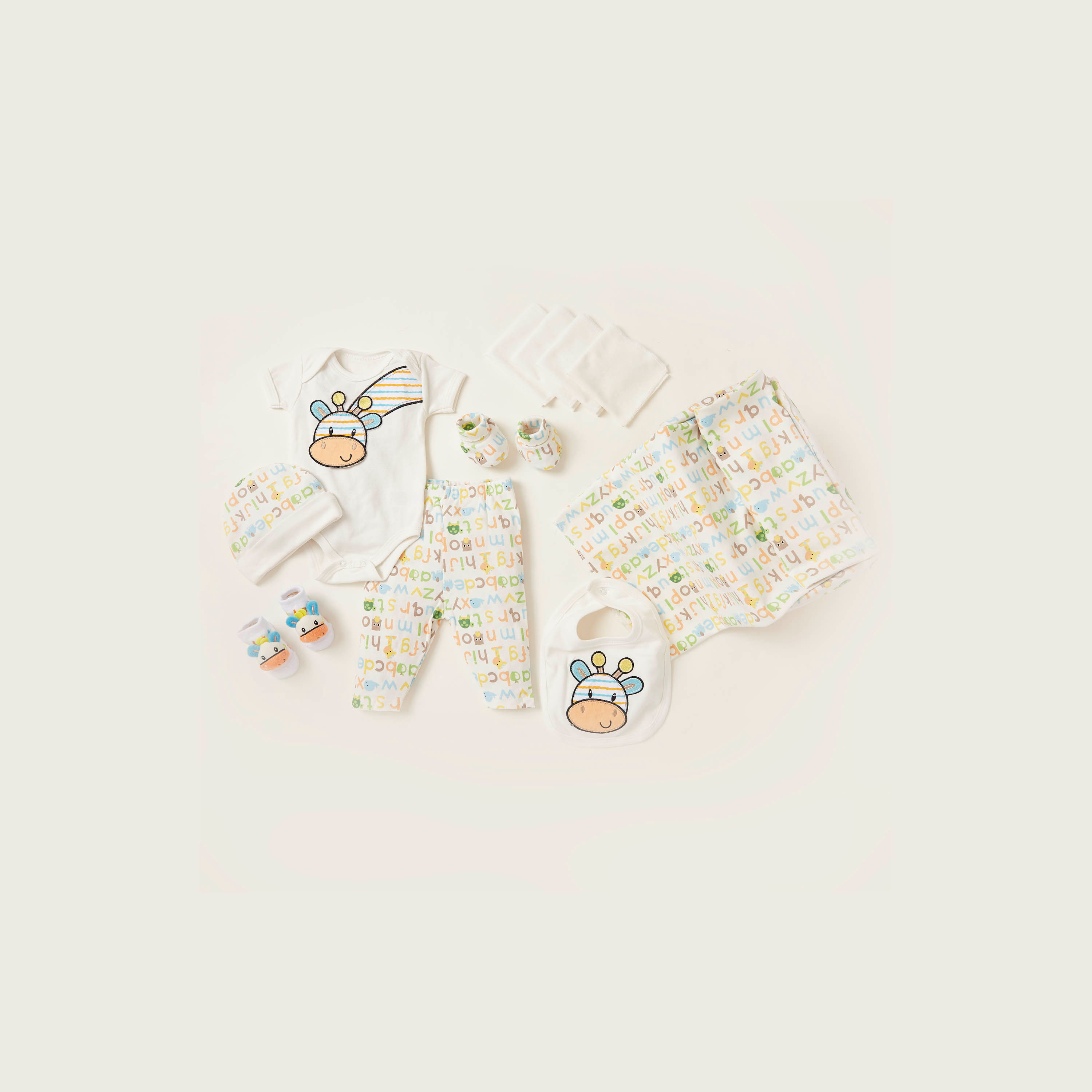 Juniors 12-Piece Giraffe Print Clothing Gift Basket Set-baby-boys-clothing-setsandcoords-image-2