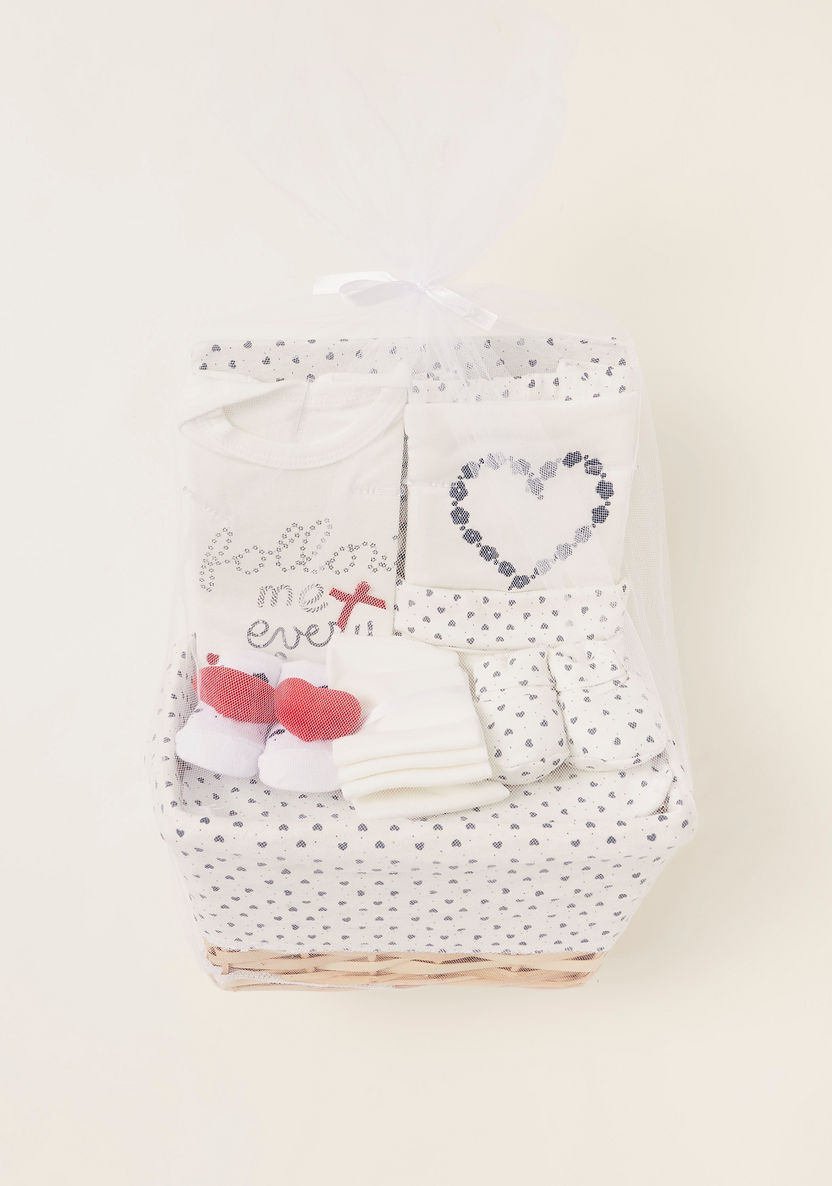 Juniors 12-Piece Heart Print Clothing Gift Basket Set-Clothes Sets-image-0