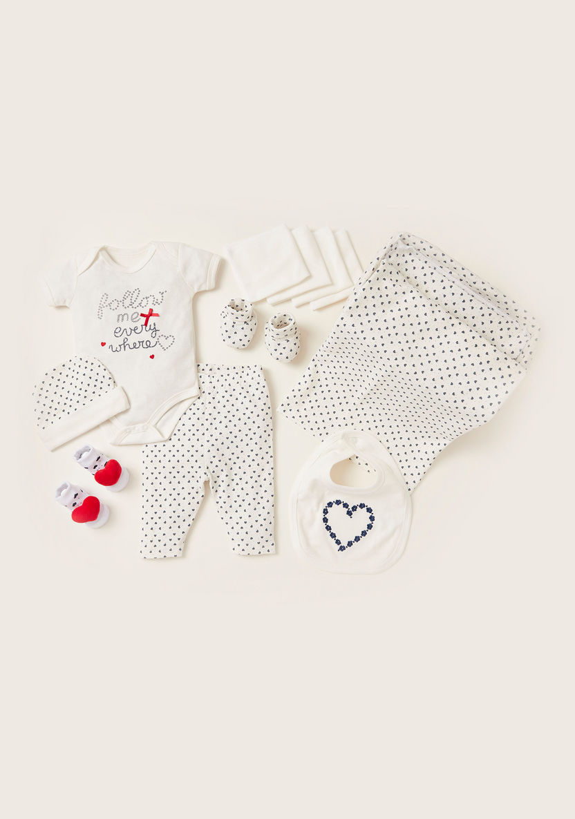 Juniors 12-Piece Heart Print Clothing Gift Basket Set-Clothes Sets-image-1
