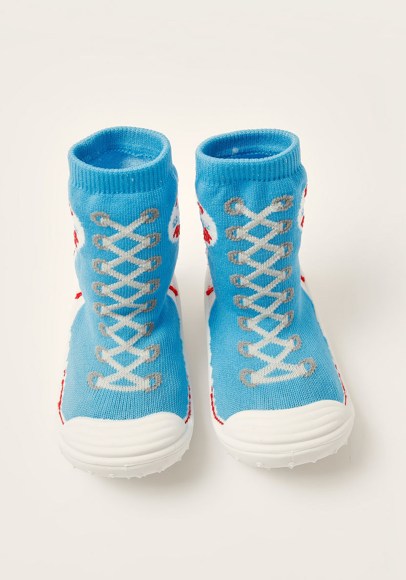 Juniors Printed Slip-On Sneaker Booties-Booties-image-4
