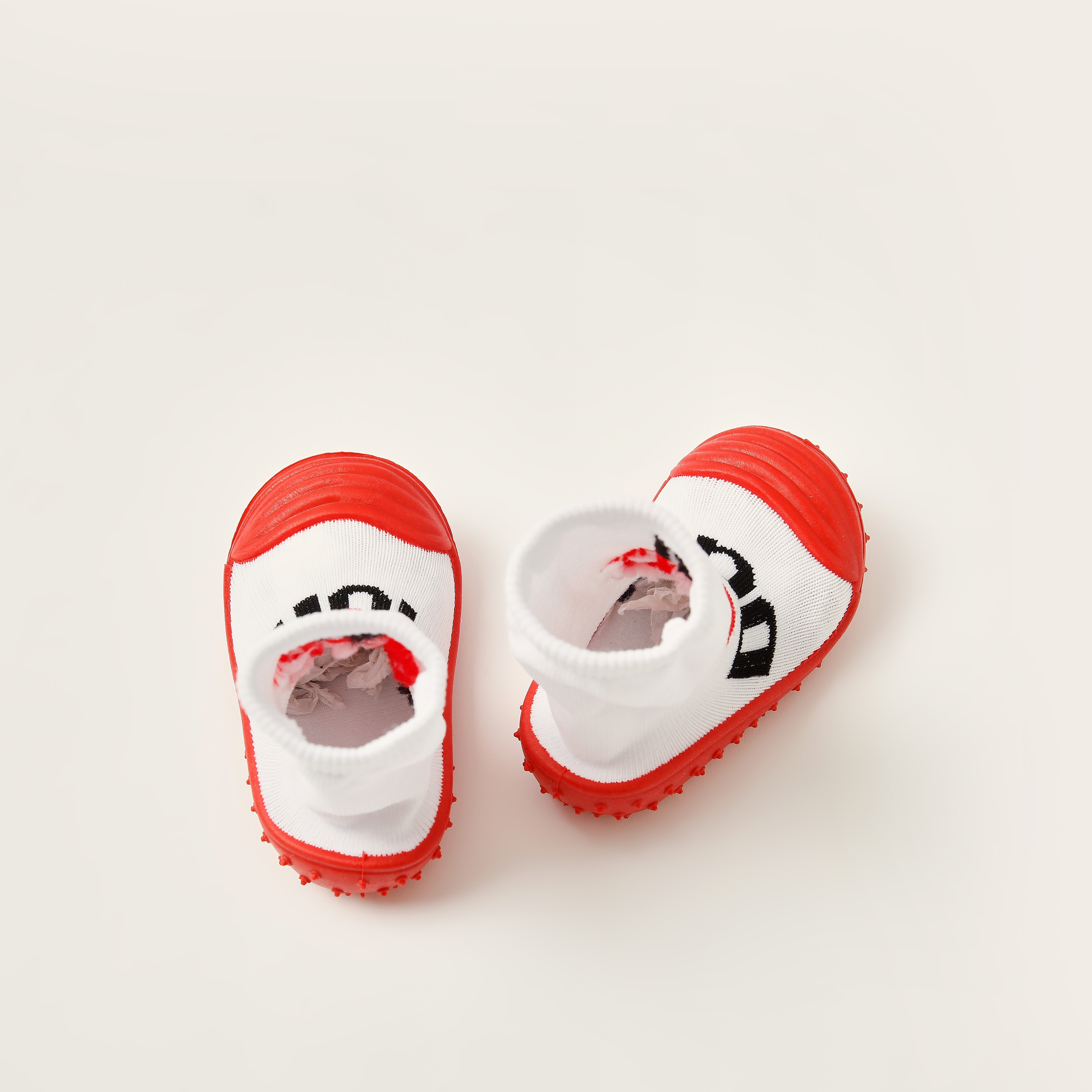 Juniors Slogan Print Sneaker Booties-baby-boys-shoes-booties-image-1