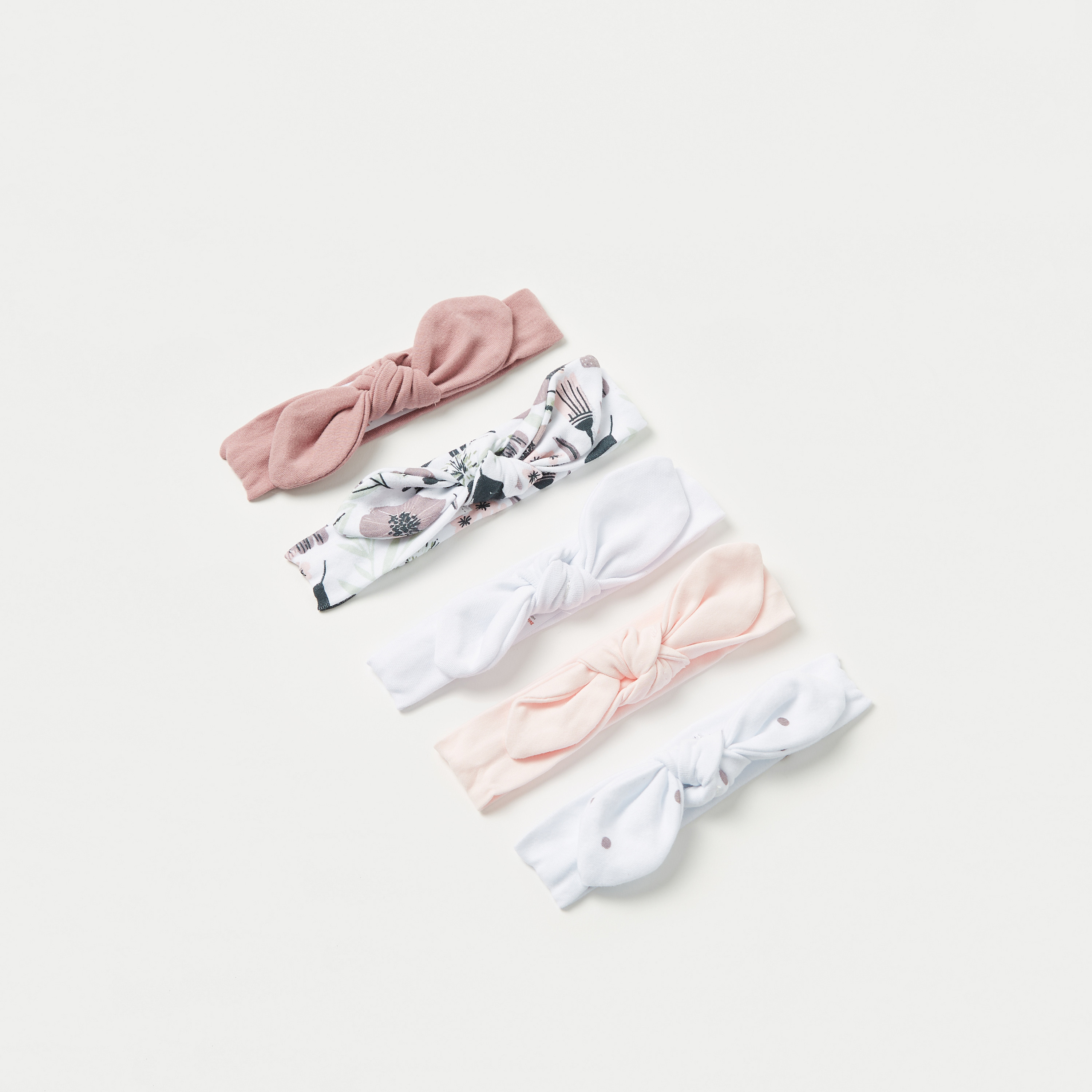 شرائط رأس بعقدة من جونيورز- طقم من 5 قطع-baby-girls-accessories-hairaccessories-image-1