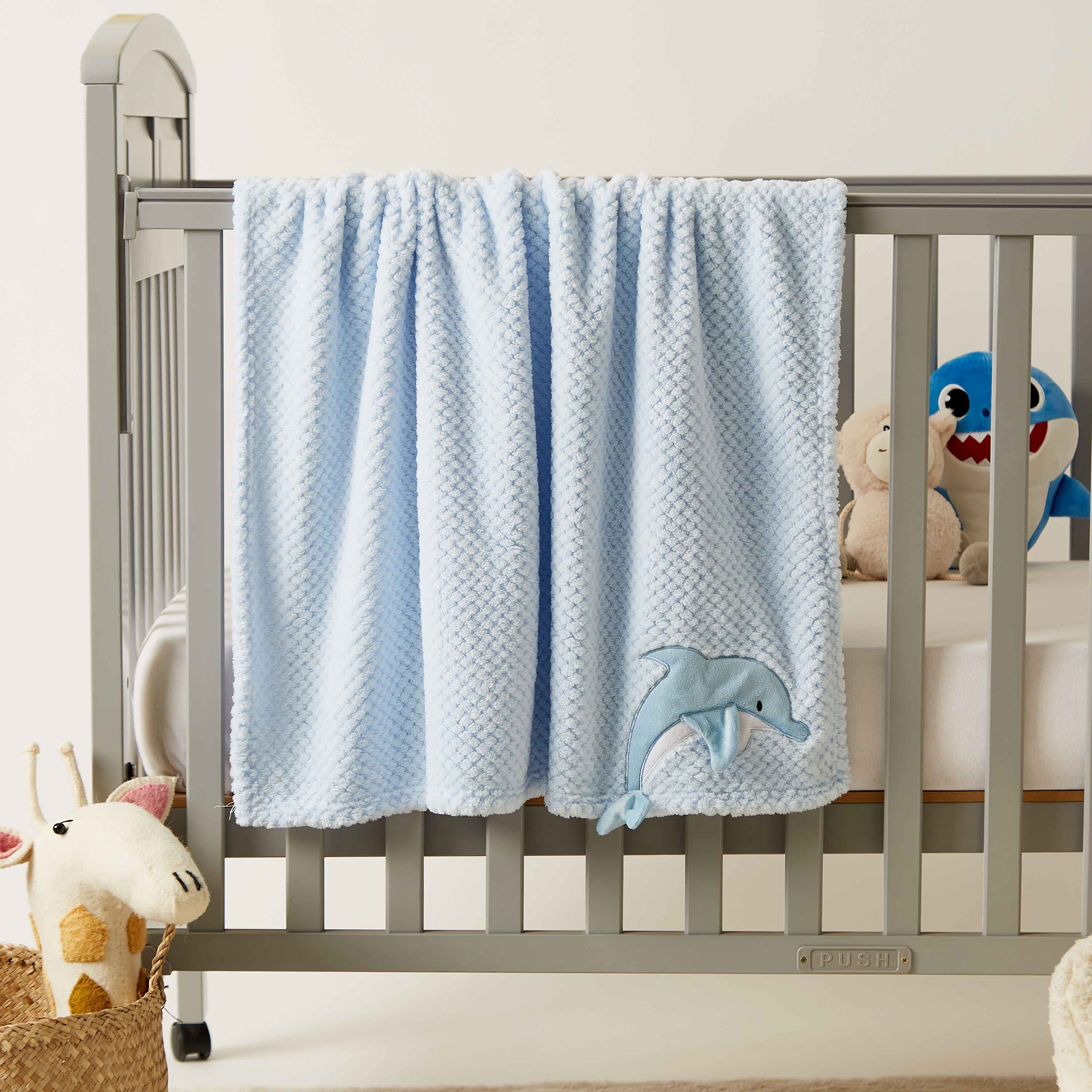 Juniors Waffle Textured Fleece Blanket - 110x80 cms-baby-nursery-blanketsandswaddles-blanketsandquilts-image-1