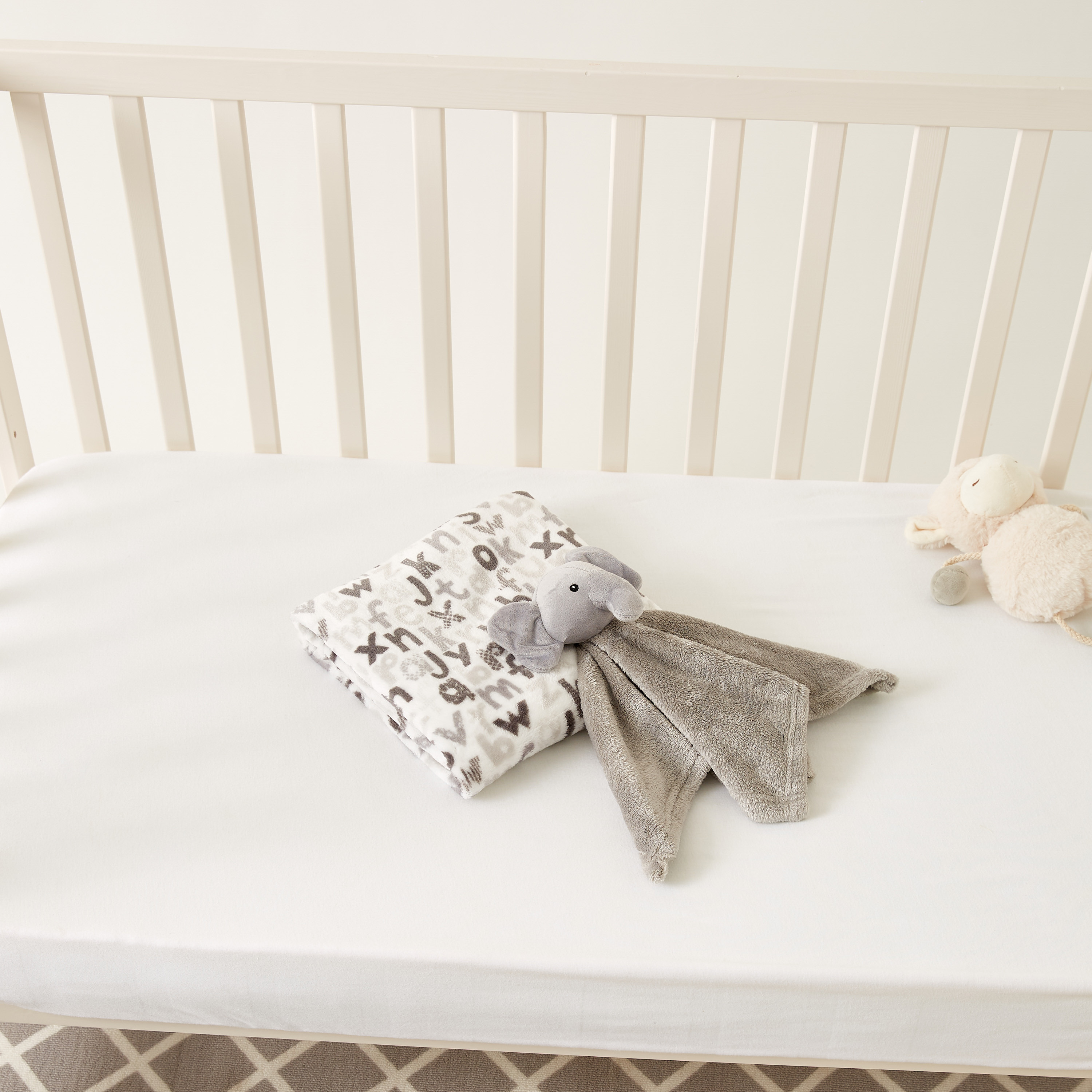 Juniors Elephant Applique Detail Blanket - 75x75 cms-baby-nursery-blanketsandswaddles-blanketsandquilts-image-1