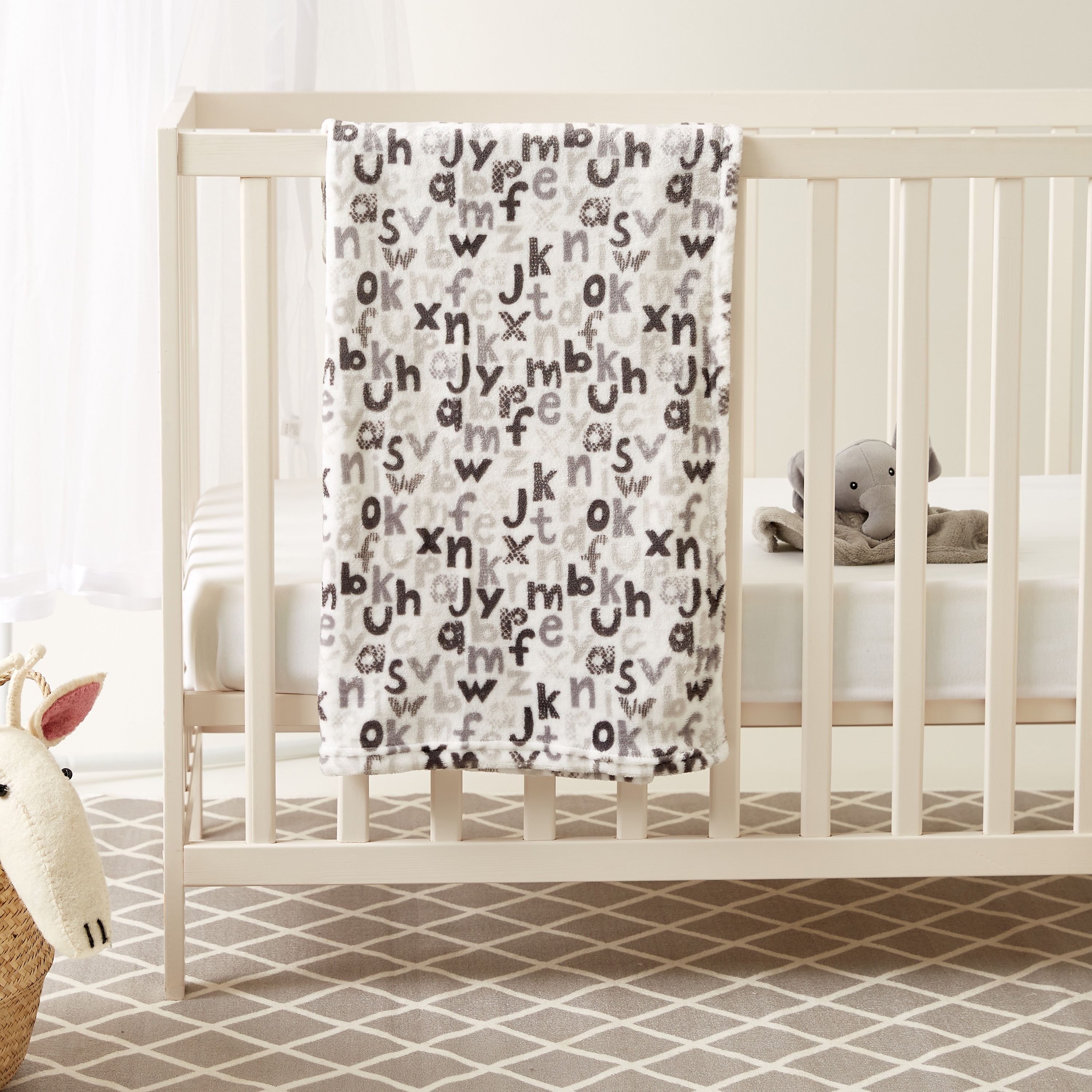 Juniors Elephant Applique Detail Blanket - 75x75 cms-baby-nursery-blanketsandswaddles-blanketsandquilts-image-2