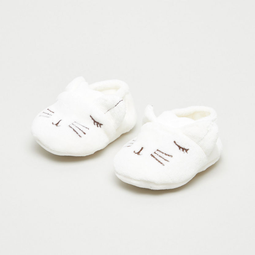 Juniors Embroidered Booties with Applique Detail-Booties-image-0